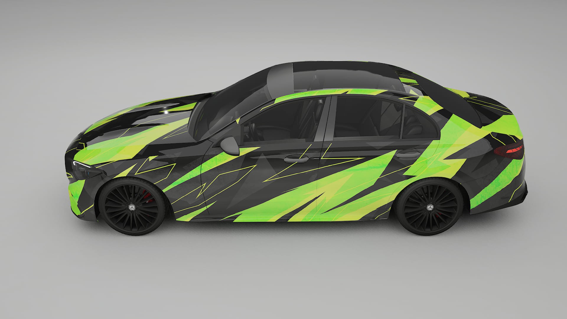 Mercedes C-class W206 NINJA TURTLES – Designový Wrap PPF Fólie na auto - tisknutelný polyuretan