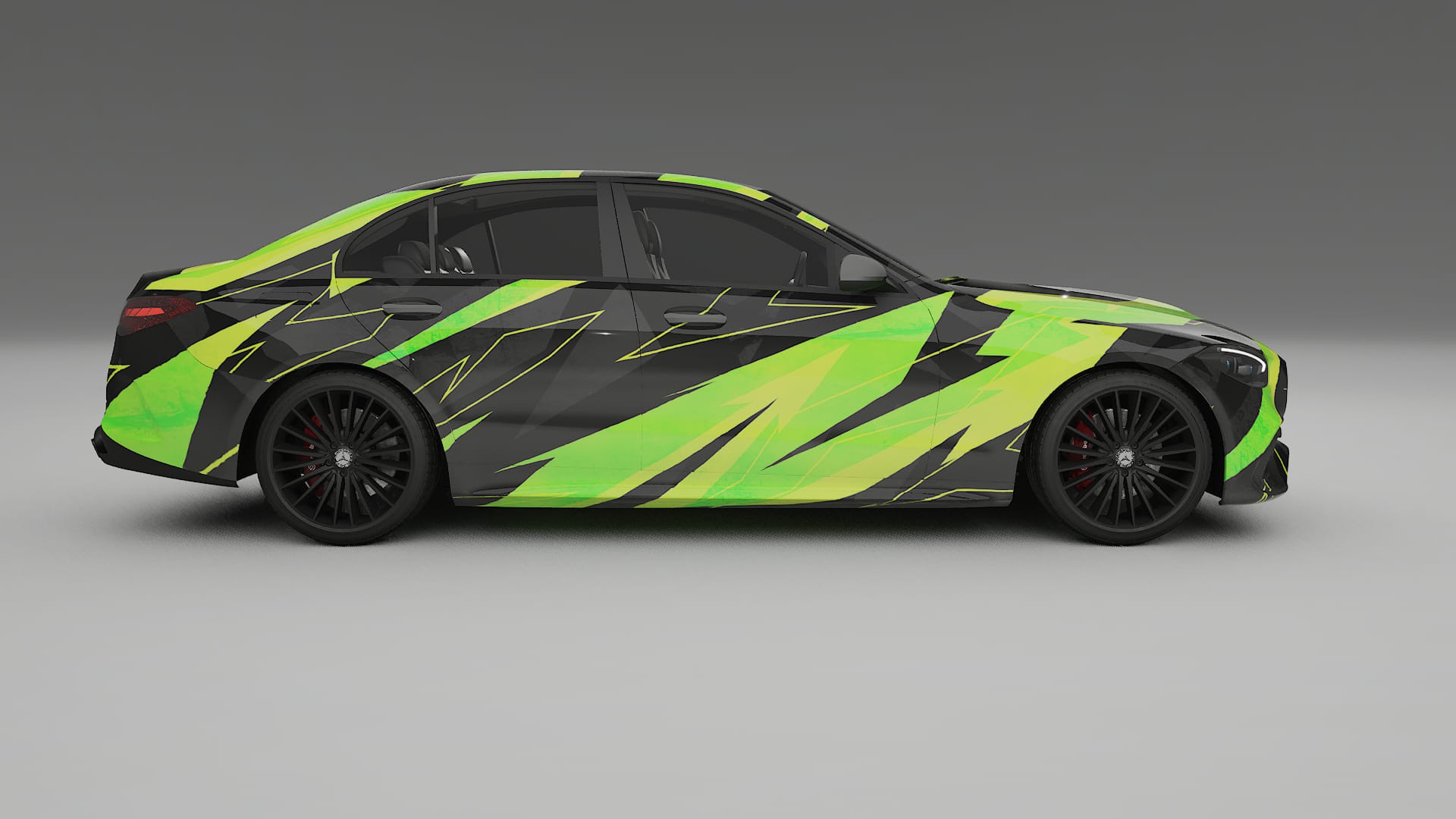 Mercedes C-class W206 NINJA TURTLES – Designový Wrap PPF Fólie na auto - tisknutelný polyuretan