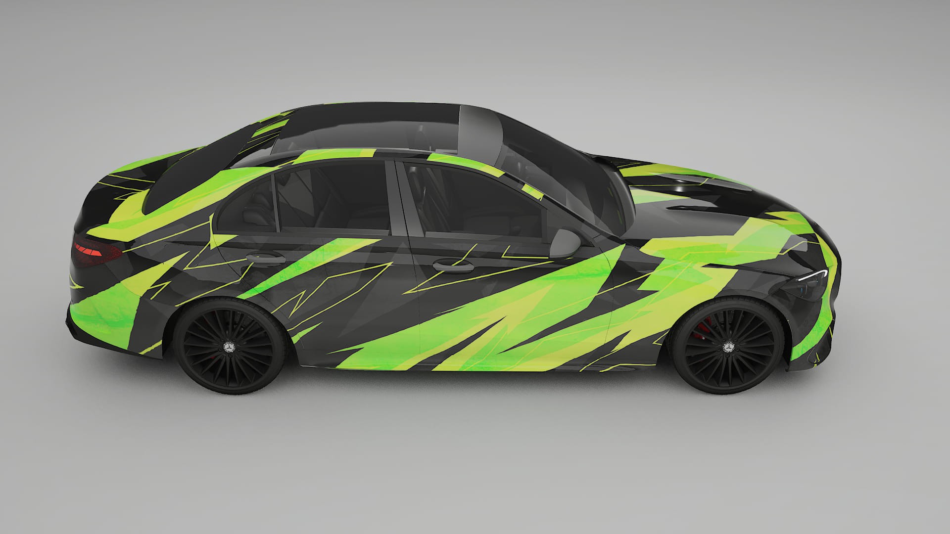 Mercedes C-class W206 NINJA TURTLES – Designový Wrap PPF Fólie na auto - tisknutelný polyuretan