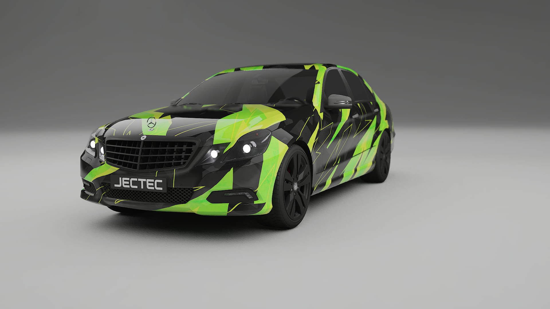 Mercedes E-class Sedan W212 Prefacelift NINJA TURTLES – Designový Wrap PPF Fólie na auto - tisknutelný polyuretan