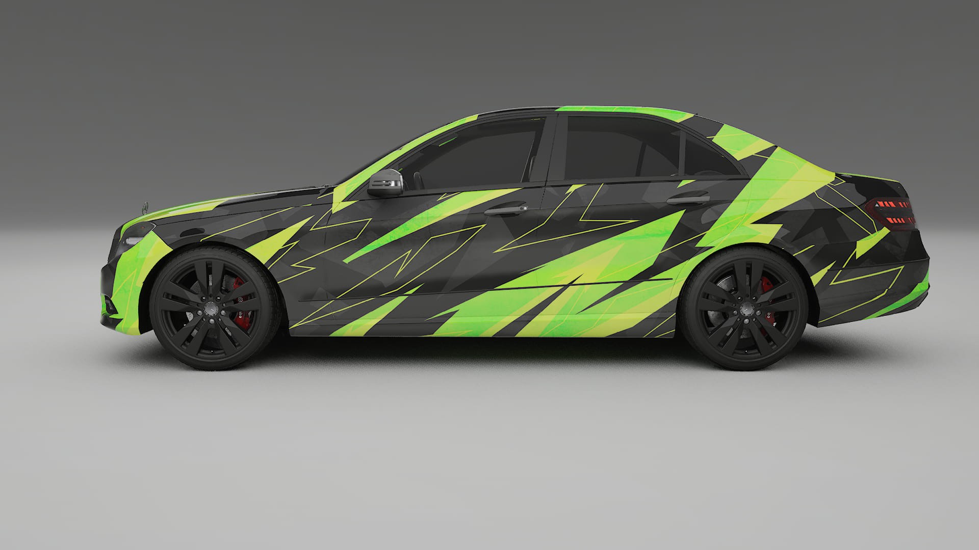 Mercedes E-class Sedan W212 Prefacelift NINJA TURTLES – Designový Wrap PPF Fólie na auto - tisknutelný polyuretan
