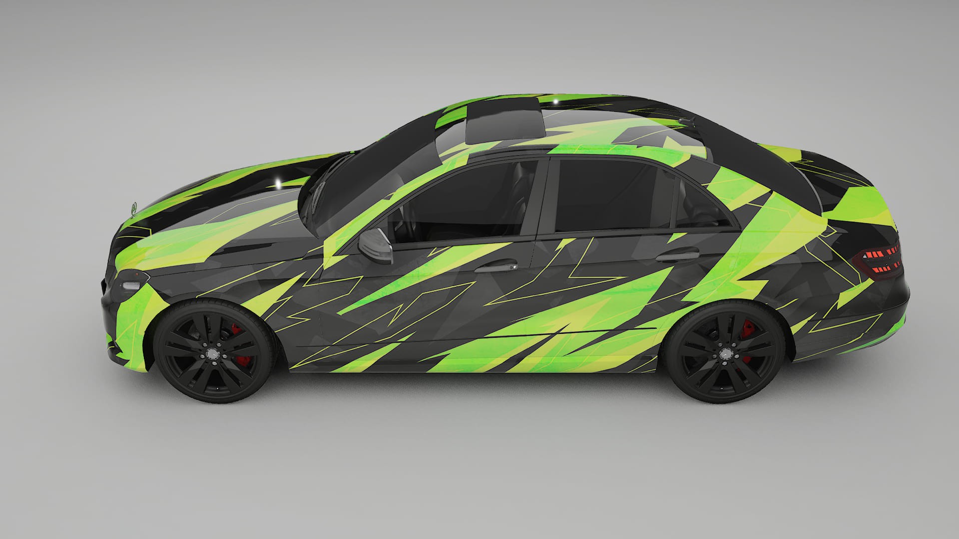 Mercedes E-class Sedan W212 Prefacelift NINJA TURTLES – Designový Wrap PPF Fólie na auto - tisknutelný polyuretan