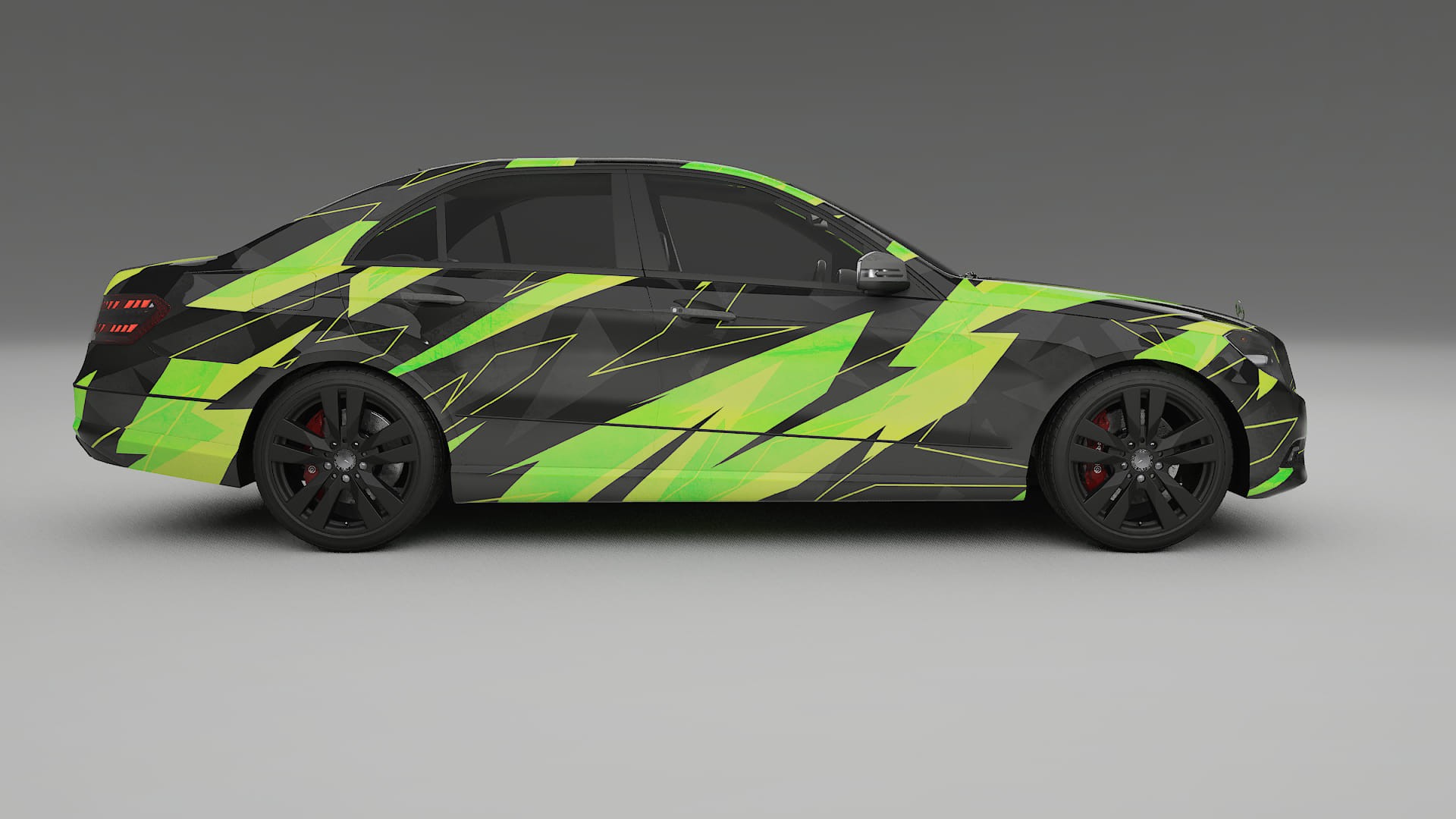 Mercedes E-class Sedan W212 Prefacelift NINJA TURTLES – Designový Wrap PPF Fólie na auto - tisknutelný polyuretan