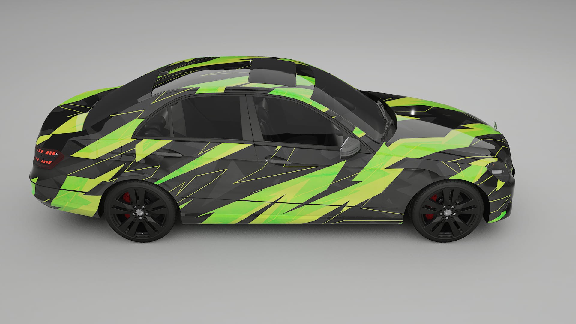 Mercedes E-class Sedan W212 Prefacelift NINJA TURTLES – Designový Wrap PPF Fólie na auto - tisknutelný polyuretan