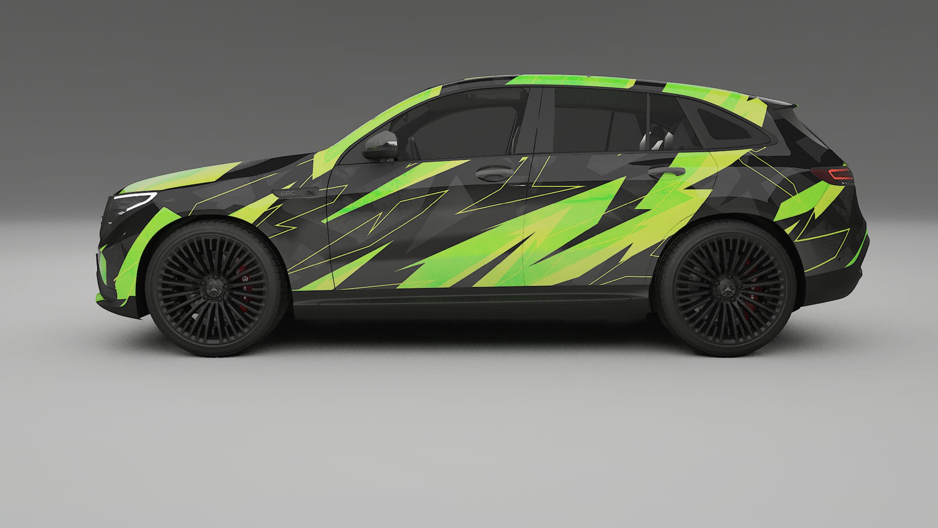 Mercedes EQC AMG NINJA TURTLES – Designový Wrap PPF Fólie na auto - tisknutelný polyuretan