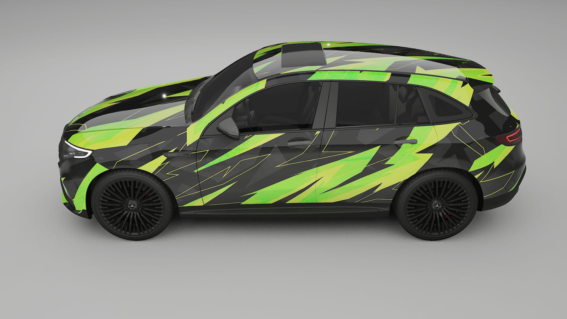 Mercedes EQC AMG NINJA TURTLES – Designový Wrap PPF Fólie na auto - tisknutelný polyuretan