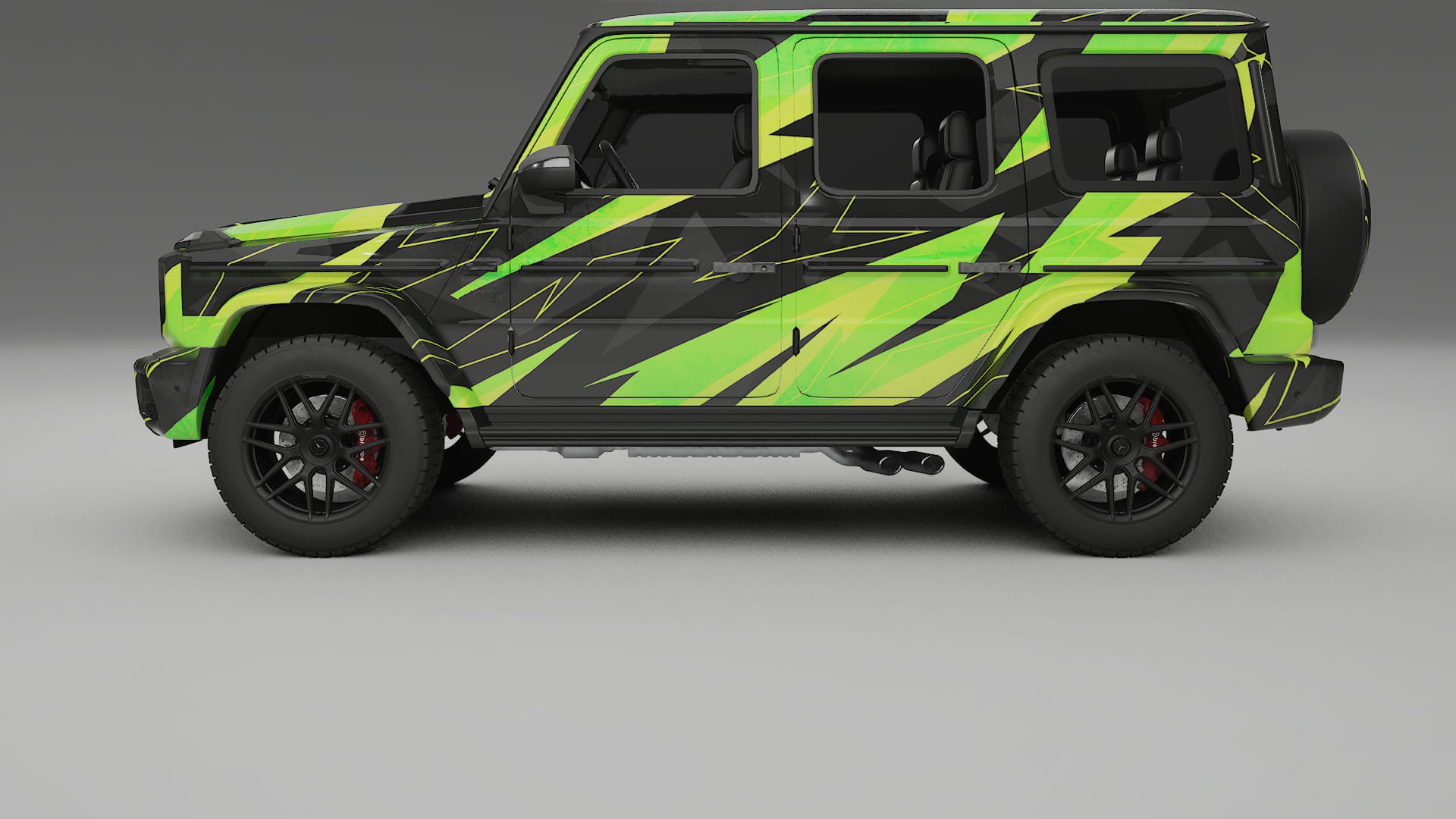 Mercedes G63 AMG W463A NINJA TURTLES – Designový Wrap PPF Fólie na auto - tisknutelný polyuretan