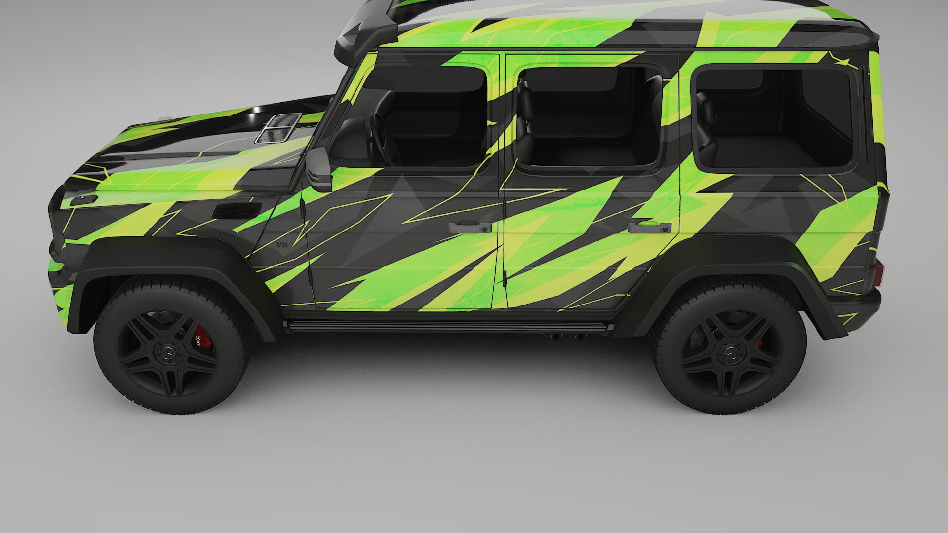 Mercedes G-class 4x4 W463 NINJA TURTLES – Designový Wrap PPF Fólie na auto - tisknutelný polyuretan