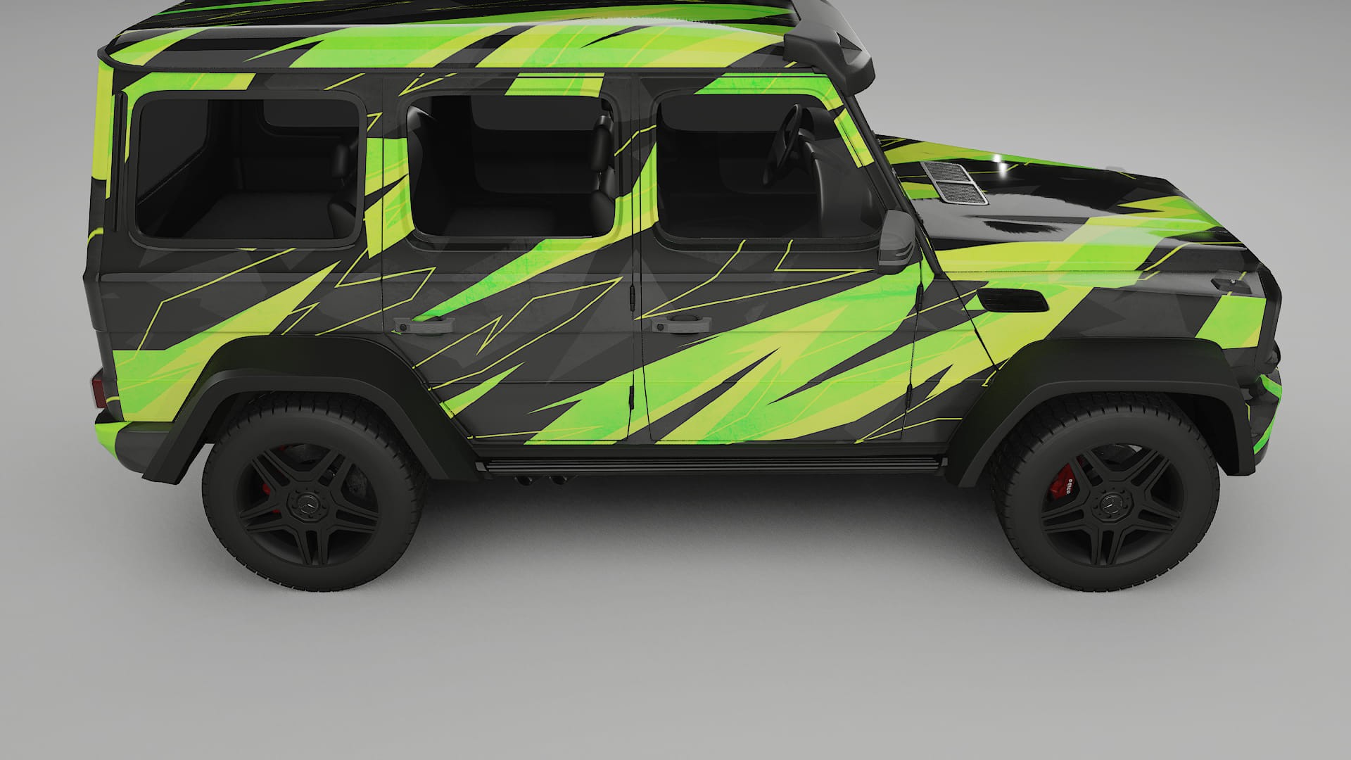 Mercedes G-class 4x4 W463 NINJA TURTLES – Designový Wrap PPF Fólie na auto - tisknutelný polyuretan