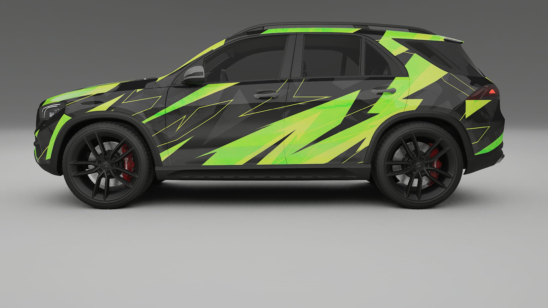 Mercedes GLE W167 NINJA TURTLES – Designový Wrap PPF Fólie na auto - tisknutelný polyuretan