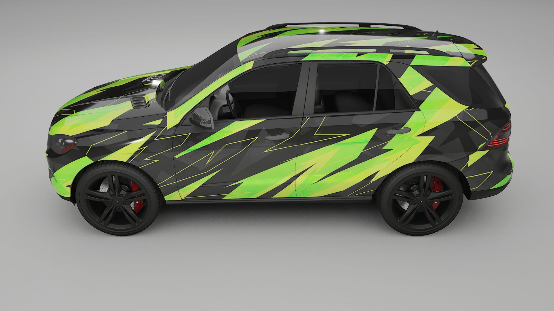 Mercedes M-class W166 NINJA TURTLES – Designový Wrap PPF Fólie na auto - tisknutelný polyuretan