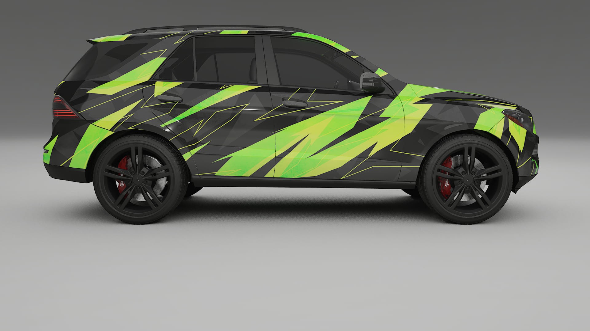 Mercedes M-class W166 NINJA TURTLES – Designový Wrap PPF Fólie na auto - tisknutelný polyuretan