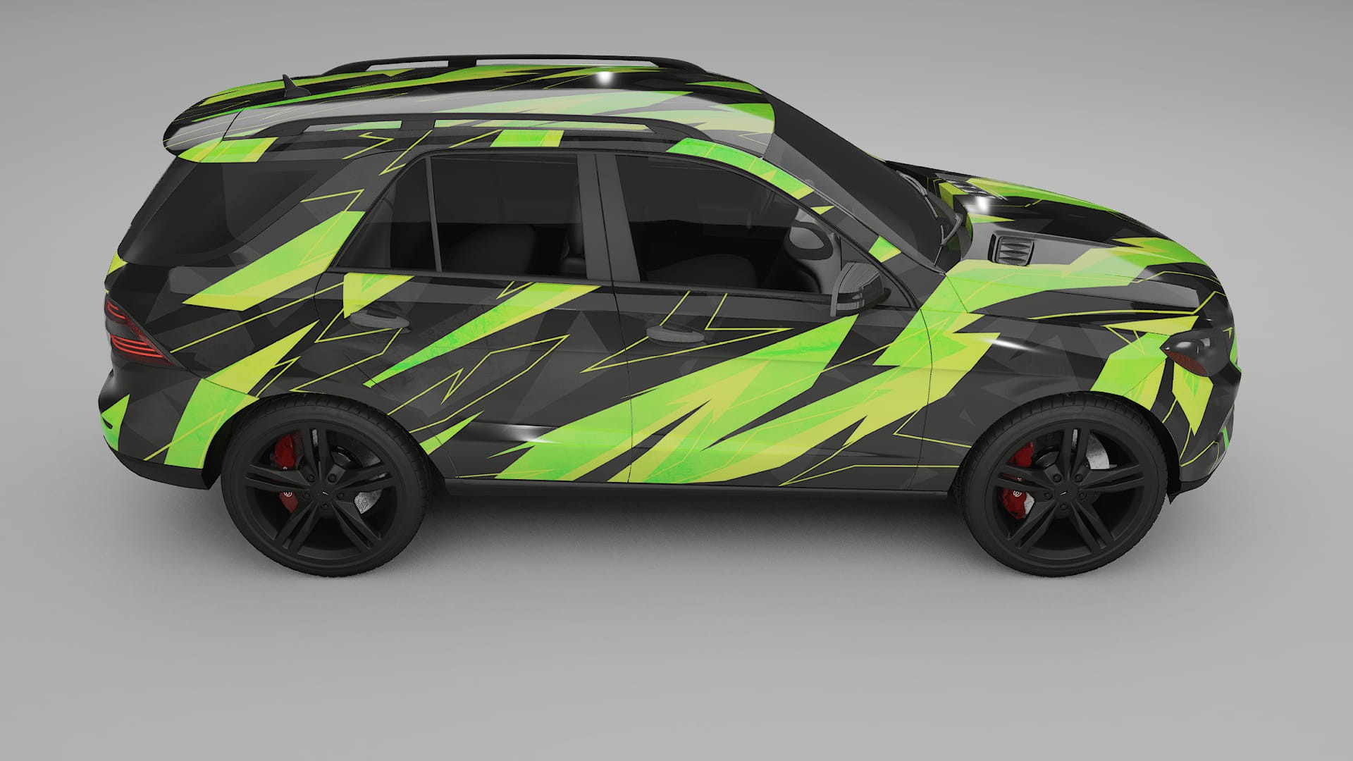 Mercedes M-class W166 NINJA TURTLES – Designový Wrap PPF Fólie na auto - tisknutelný polyuretan