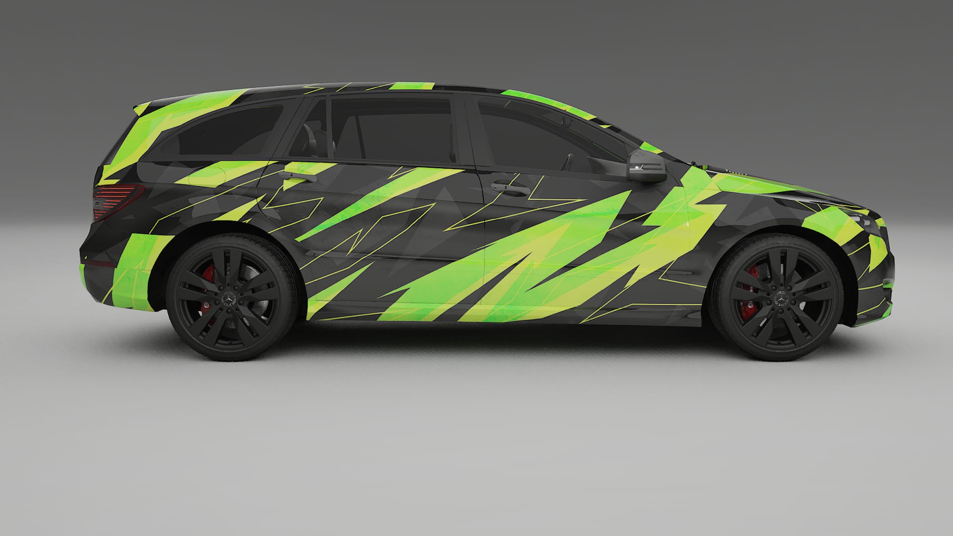 Mercedes R-class W251 facelift NINJA TURTLES – Designový Wrap PPF Fólie na auto - tisknutelný polyuretan