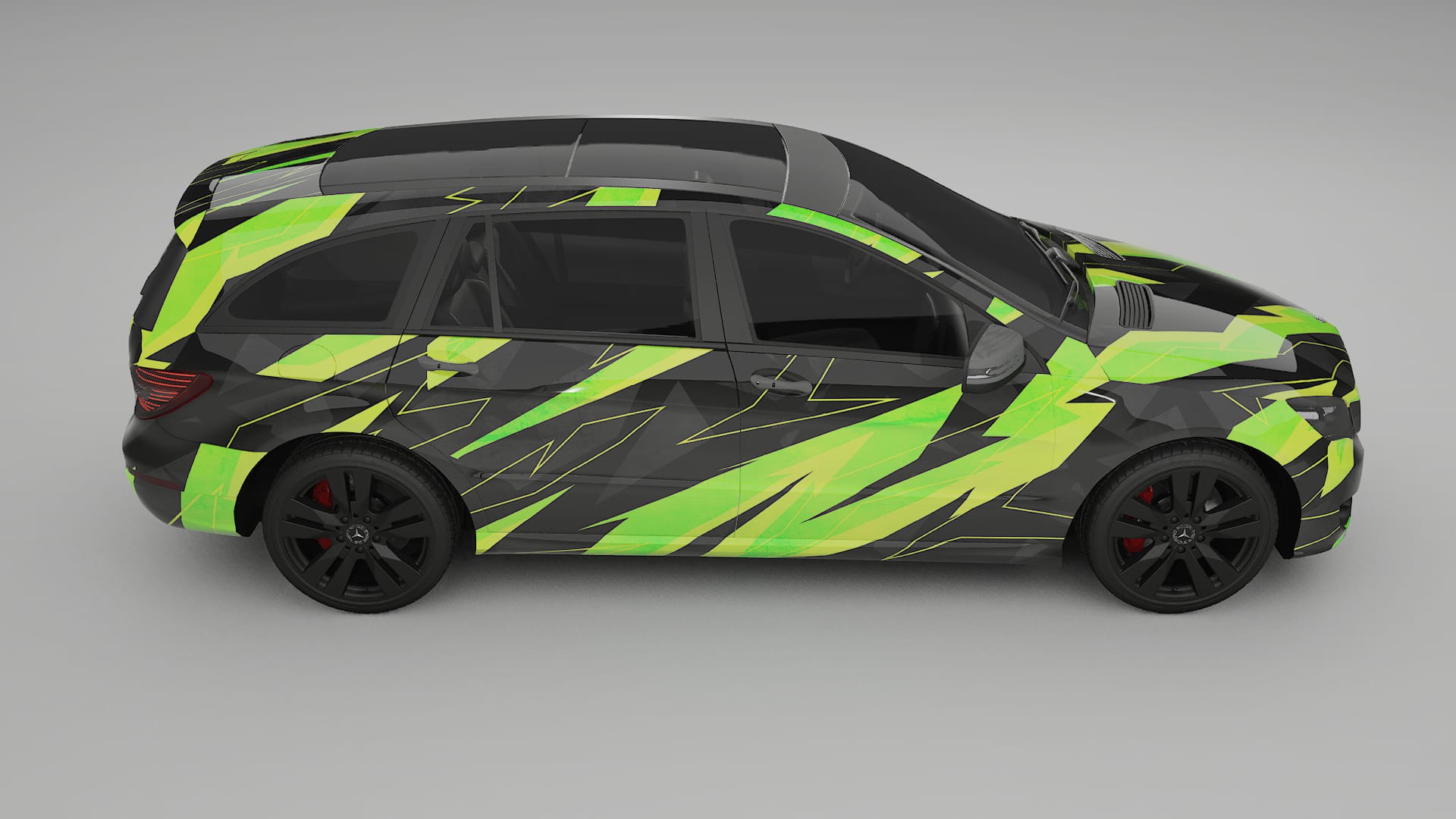 Mercedes R-class W251 facelift NINJA TURTLES – Designový Wrap PPF Fólie na auto - tisknutelný polyuretan