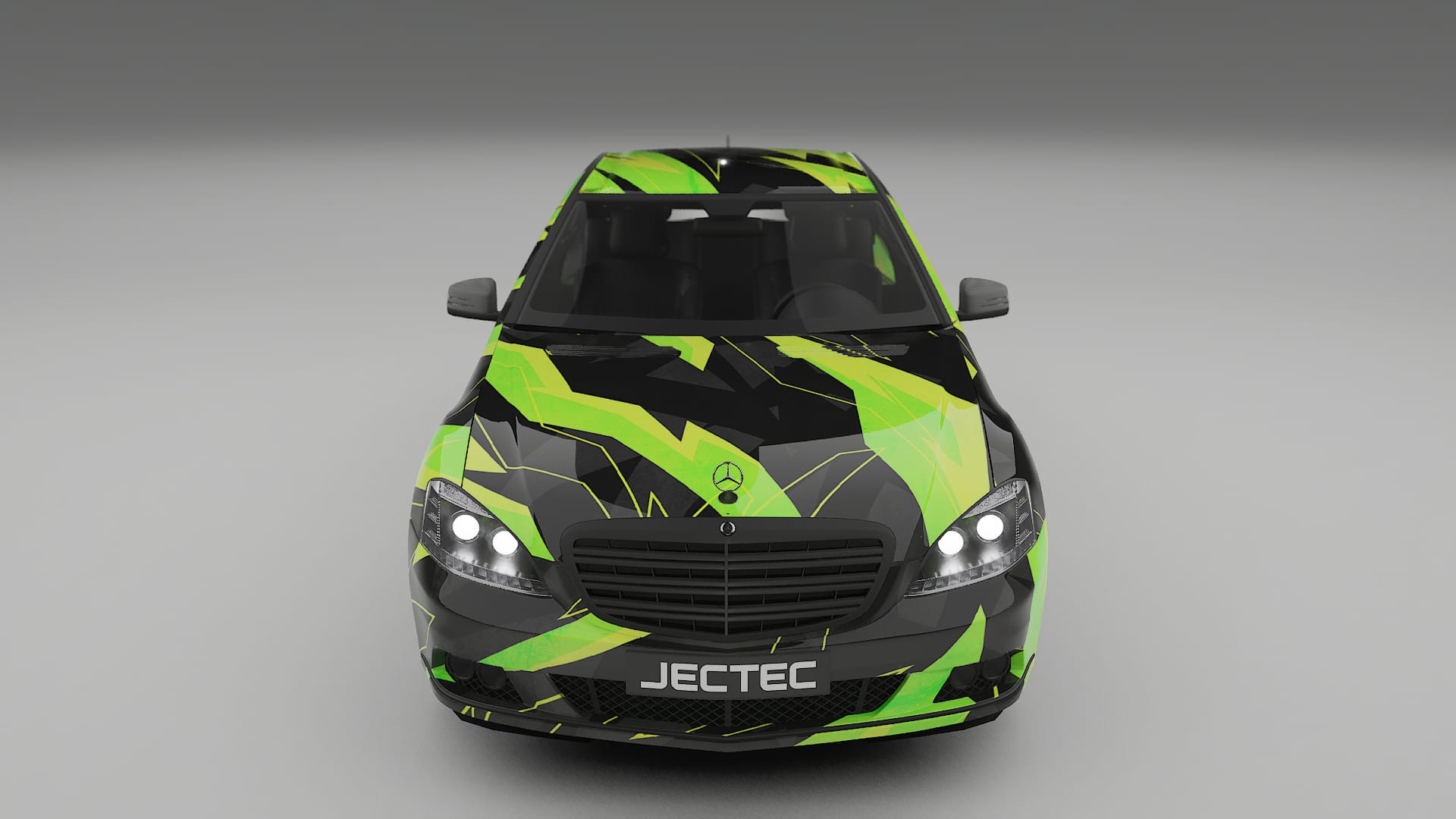 Mercedes S-class W221 facelift NINJA TURTLES – Designový Wrap PPF Fólie na auto - tisknutelný polyuretan