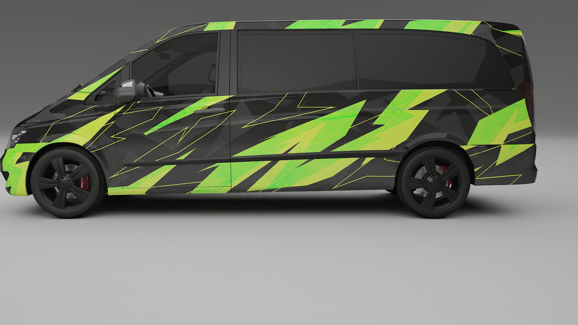 Mercedes Viano Extralong W439 Facelift NINJA TURTLES – Designový Wrap PPF Fólie na auto - tisknutelný polyuretan