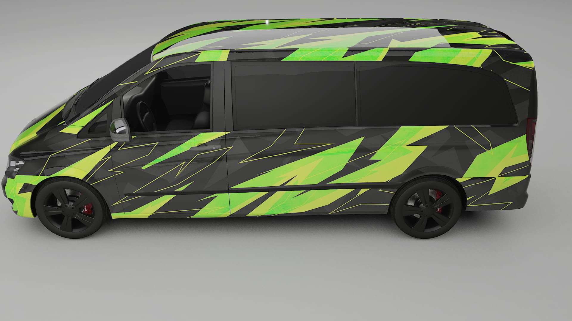 Mercedes Viano Extralong W439 Facelift NINJA TURTLES – Designový Wrap PPF Fólie na auto - tisknutelný polyuretan