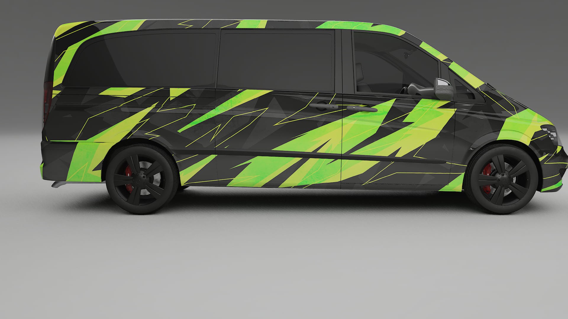 Mercedes Viano Extralong W439 Facelift NINJA TURTLES – Designový Wrap PPF Fólie na auto - tisknutelný polyuretan