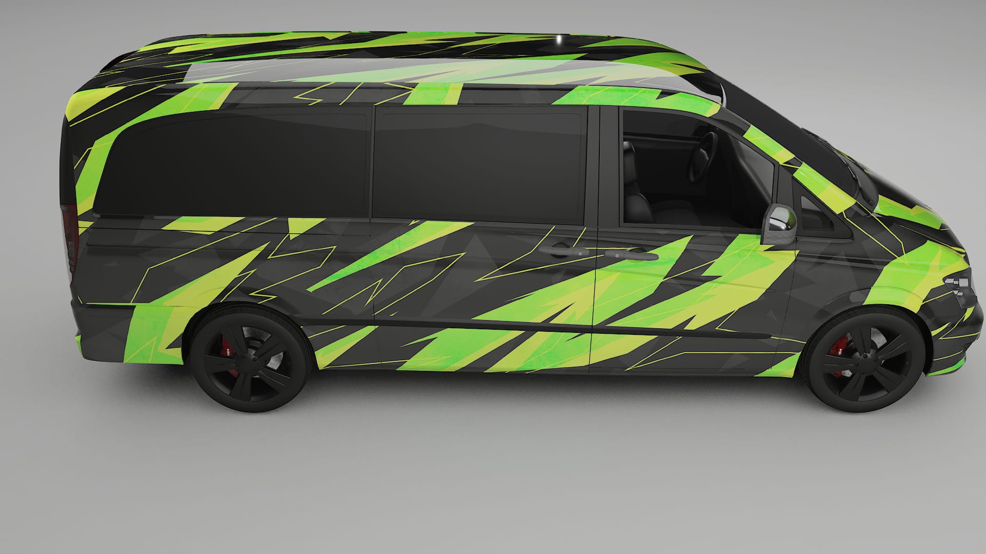 Mercedes Viano Extralong W439 Facelift NINJA TURTLES – Designový Wrap PPF Fólie na auto - tisknutelný polyuretan