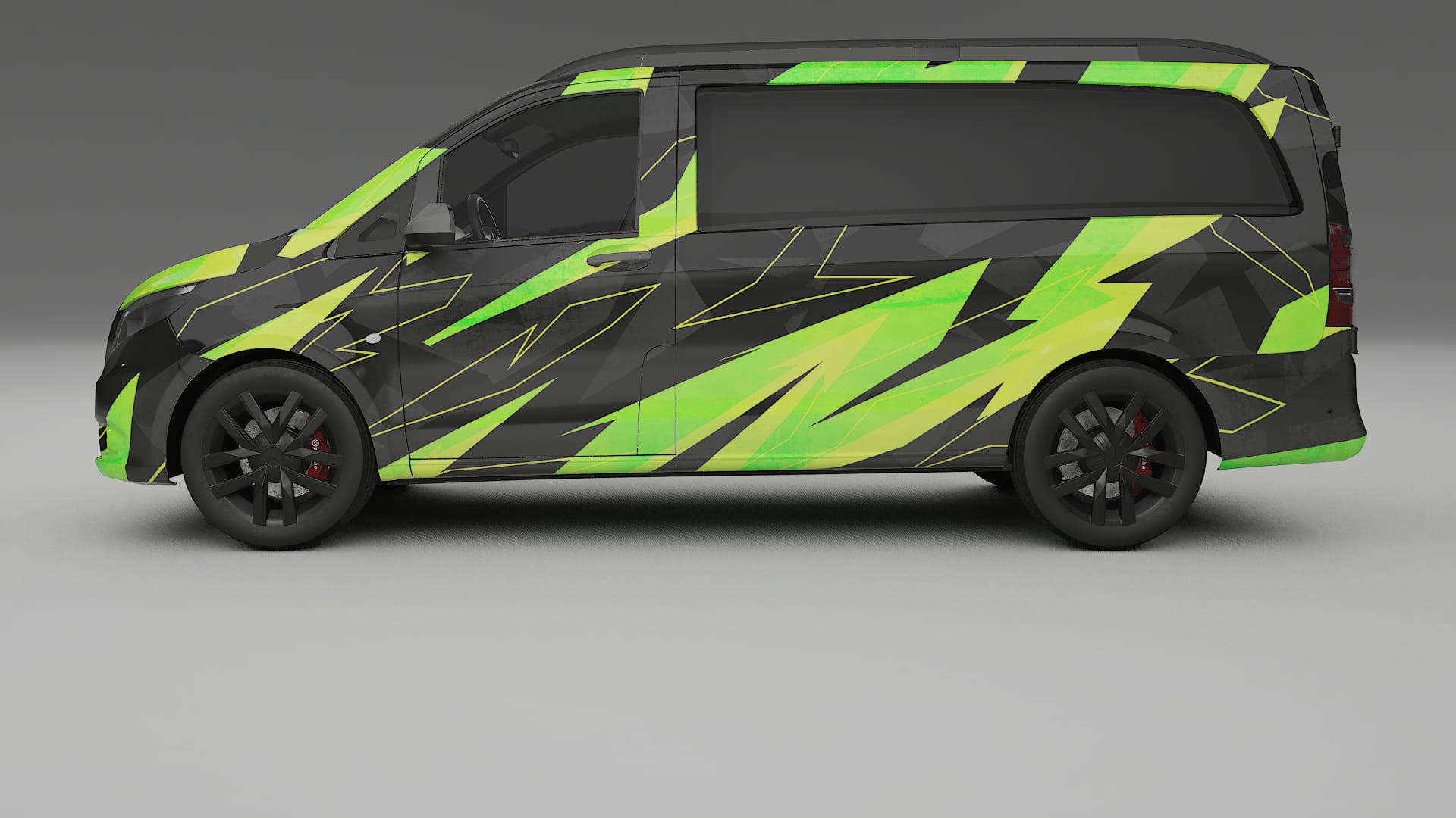 Mercedes Vito Short W447 prefacelift NINJA TURTLES – Designový Wrap PPF Fólie na auto - tisknutelný polyuretan