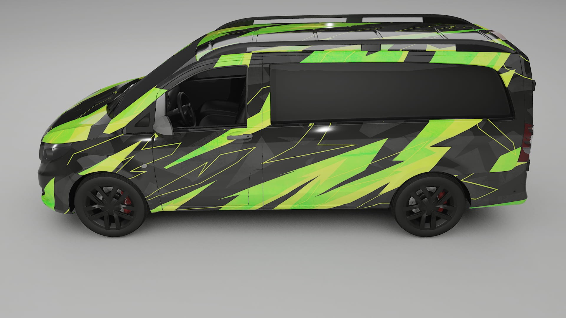 Mercedes Vito Short W447 prefacelift NINJA TURTLES – Designový Wrap PPF Fólie na auto - tisknutelný polyuretan