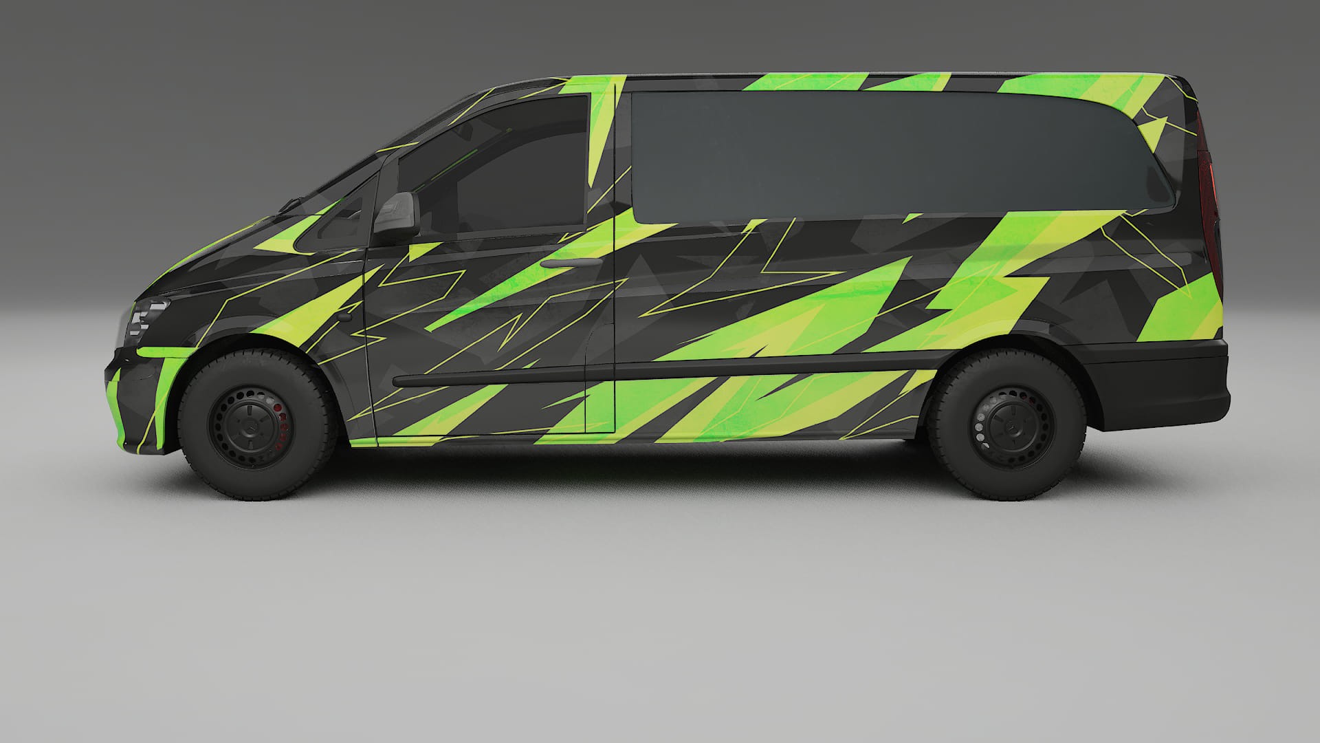 Mercedes Vito Short W639 facelift NINJA TURTLES – Designový Wrap PPF Fólie na auto - tisknutelný polyuretan