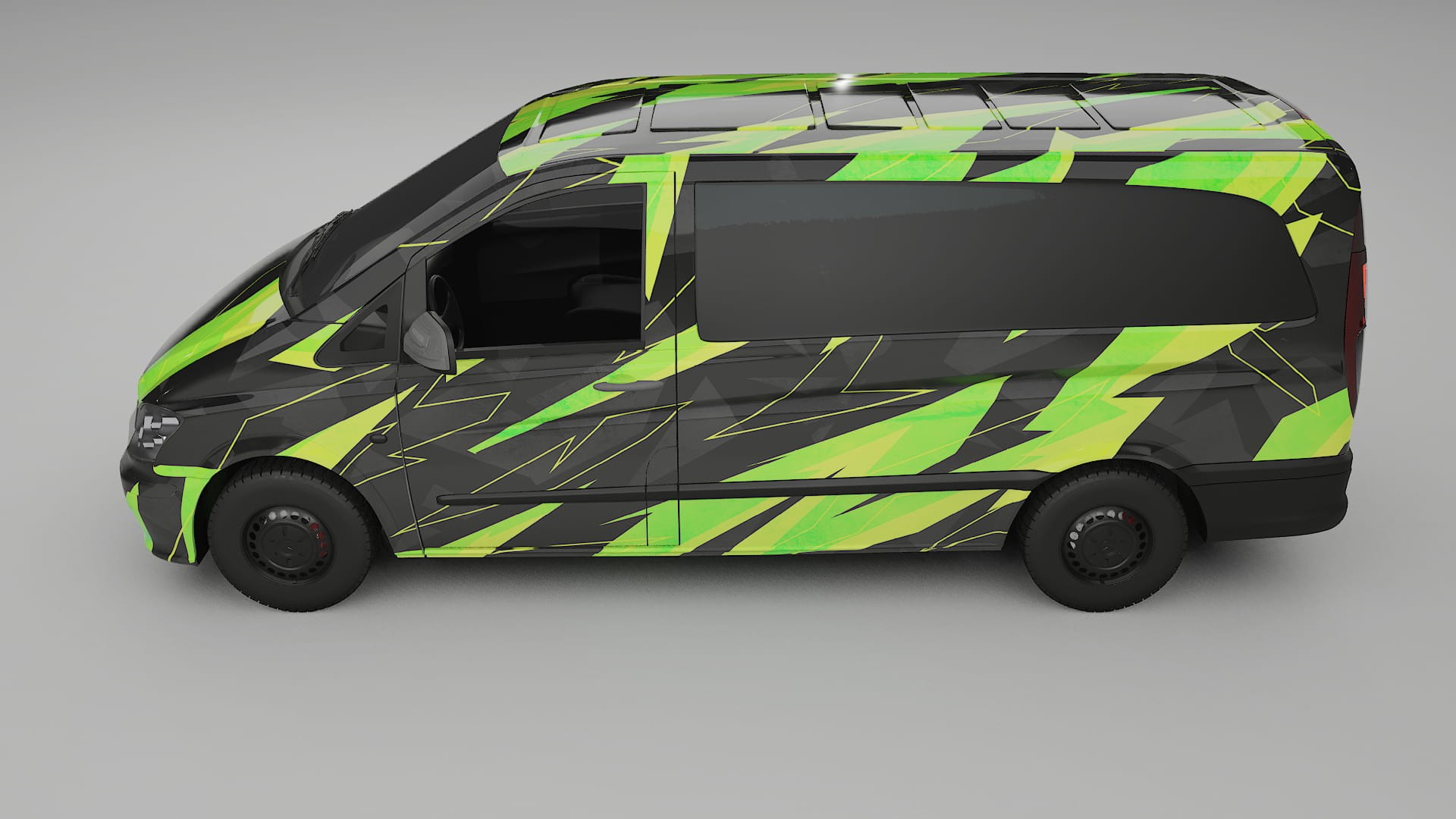 Mercedes Vito Short W639 facelift NINJA TURTLES – Designový Wrap PPF Fólie na auto - tisknutelný polyuretan