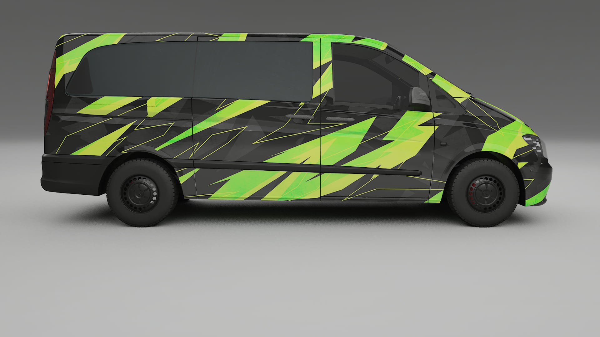 Mercedes Vito Short W639 facelift NINJA TURTLES – Designový Wrap PPF Fólie na auto - tisknutelný polyuretan