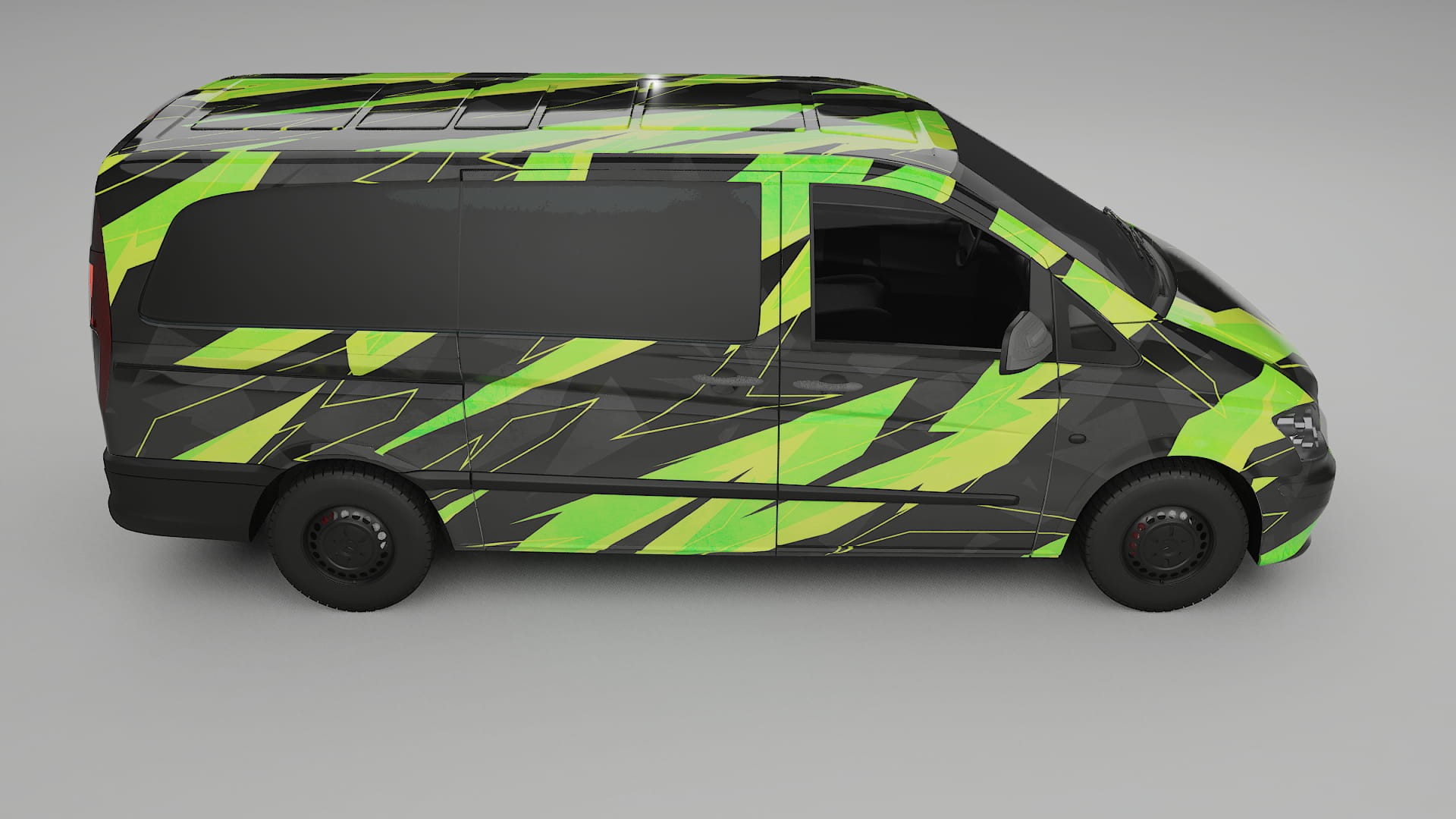 Mercedes Vito Short W639 facelift NINJA TURTLES – Designový Wrap PPF Fólie na auto - tisknutelný polyuretan