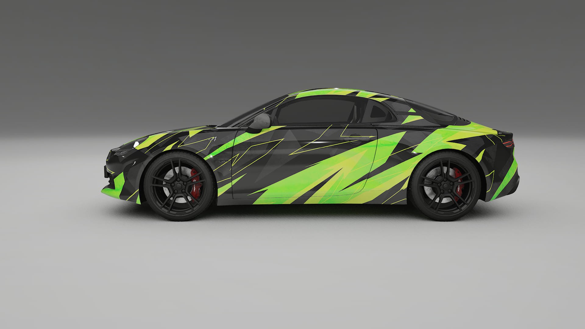 Renault Alpine A110 NINJA TURTLES – Designový Wrap PPF Fólie na auto - tisknutelný polyuretan