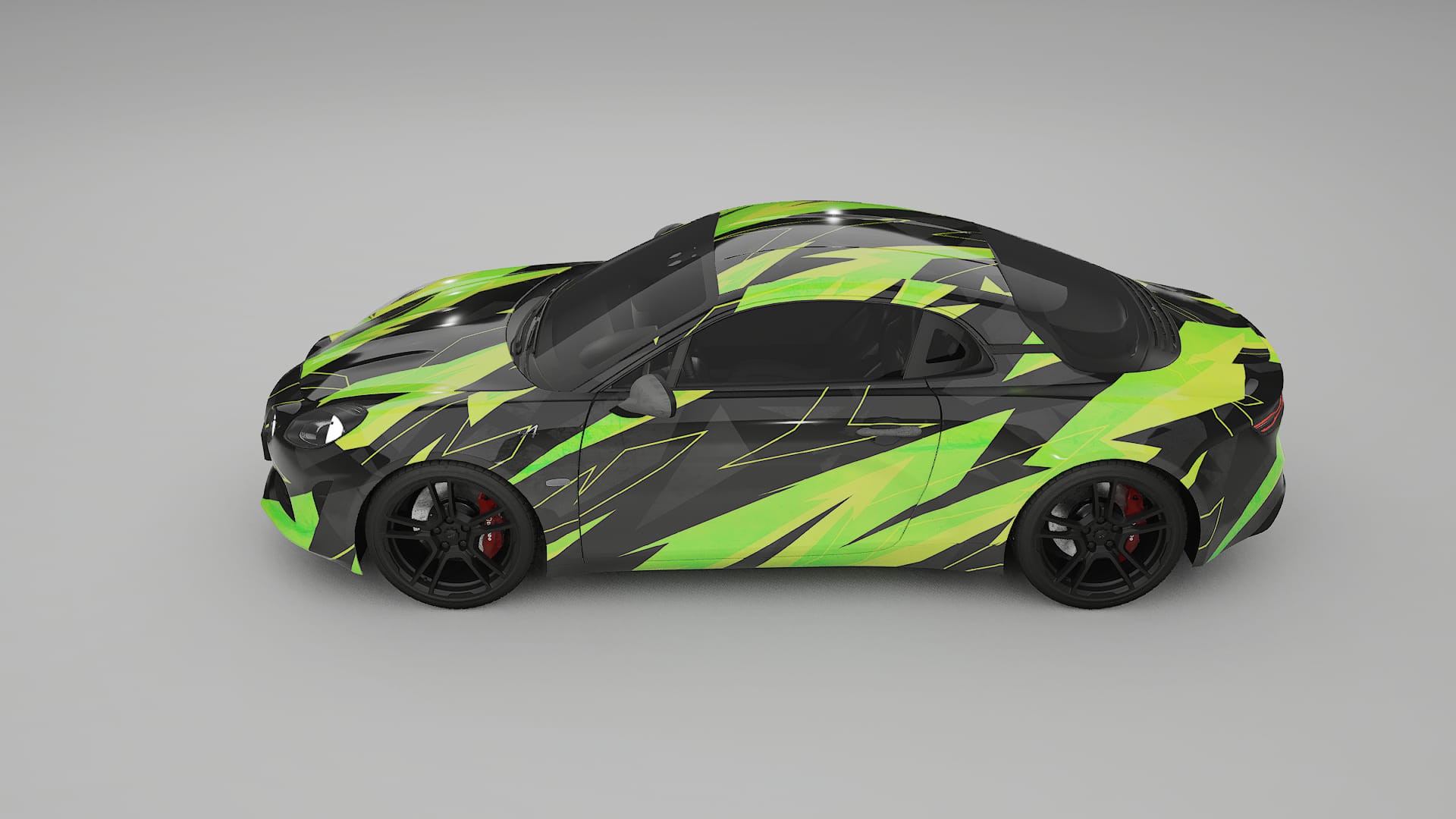 Renault Alpine A110 NINJA TURTLES – Designový Wrap PPF Fólie na auto - tisknutelný polyuretan