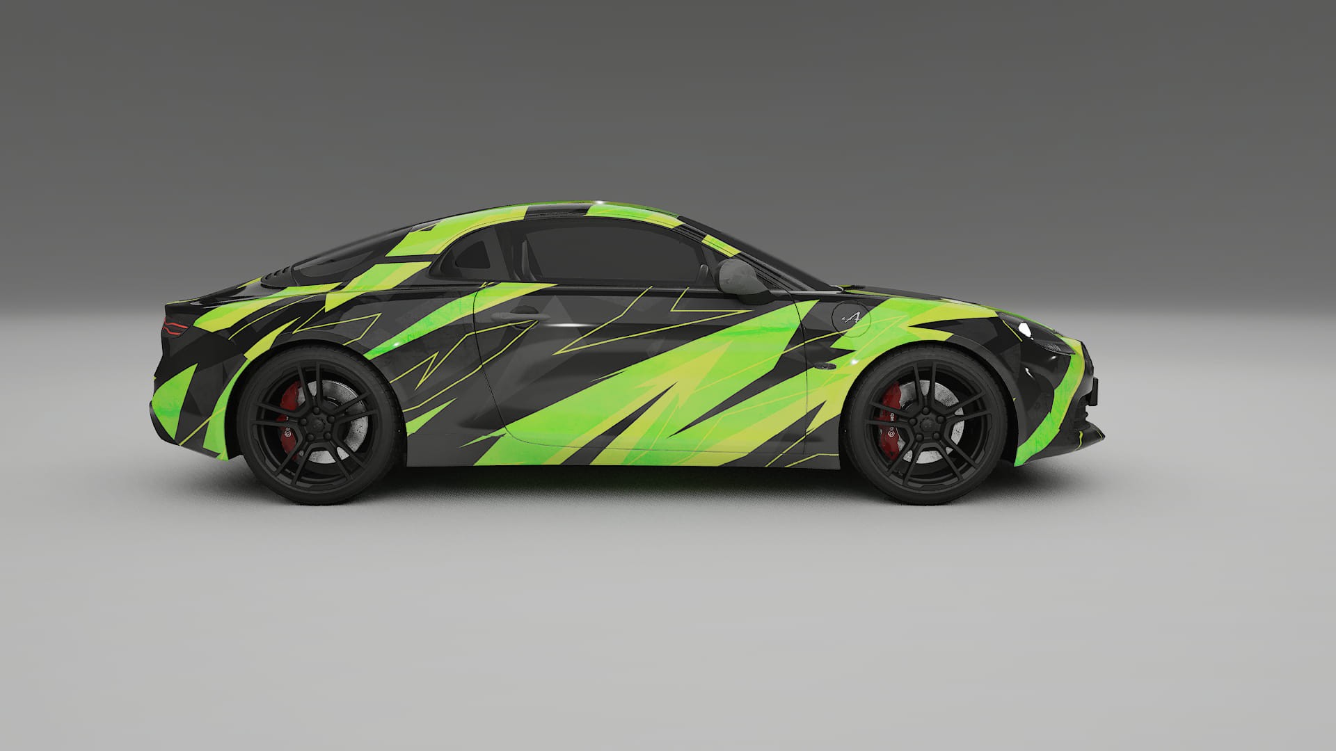 Renault Alpine A110 NINJA TURTLES – Designový Wrap PPF Fólie na auto - tisknutelný polyuretan