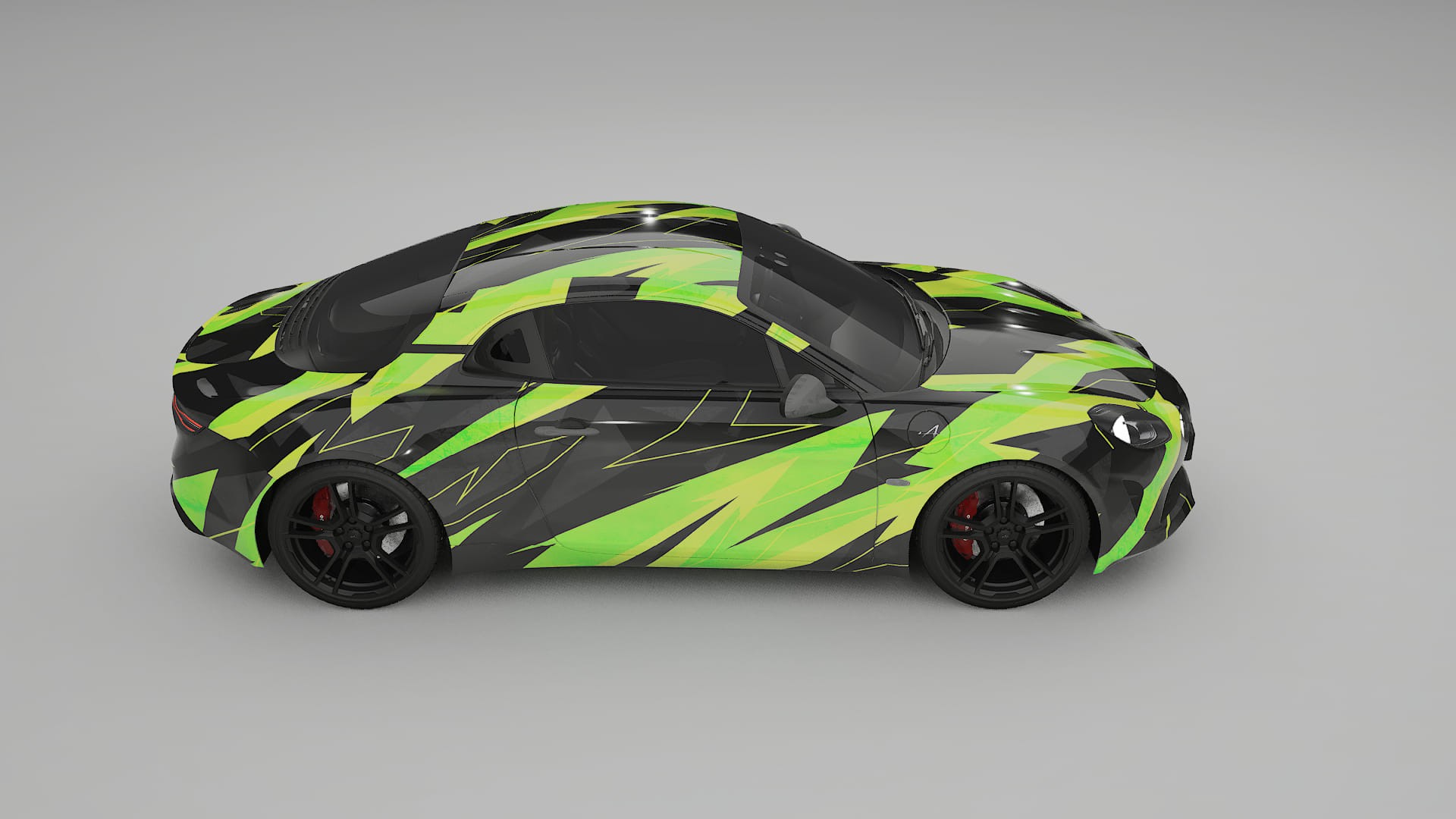 Renault Alpine A110 NINJA TURTLES – Designový Wrap PPF Fólie na auto - tisknutelný polyuretan
