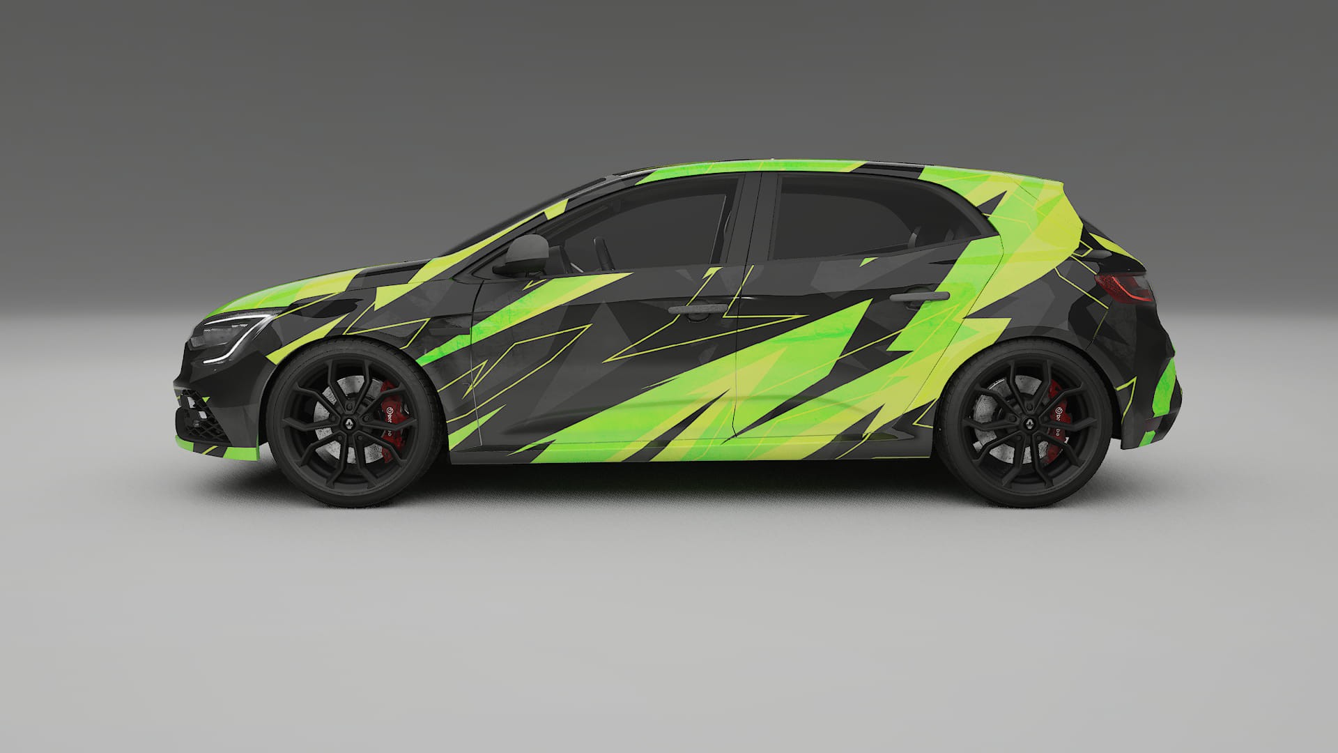 Renault Megane RS IV NINJA TURTLES – Designový Wrap PPF Fólie na auto - tisknutelný polyuretan