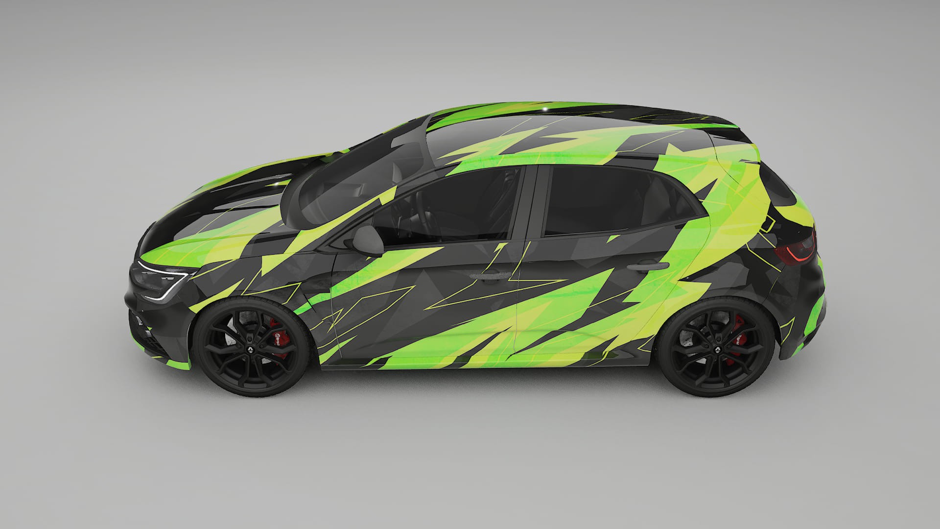 Renault Megane RS IV NINJA TURTLES – Designový Wrap PPF Fólie na auto - tisknutelný polyuretan