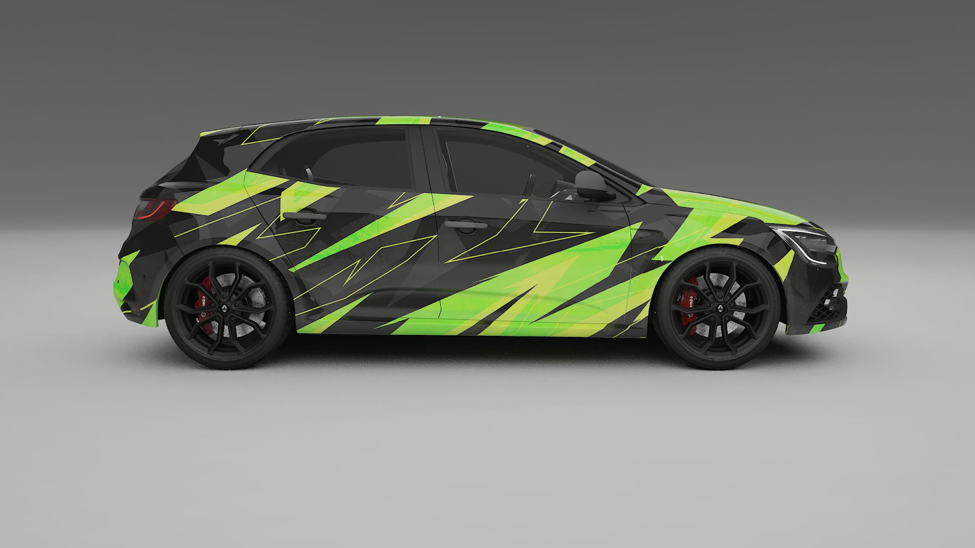 Renault Megane RS IV NINJA TURTLES – Designový Wrap PPF Fólie na auto - tisknutelný polyuretan