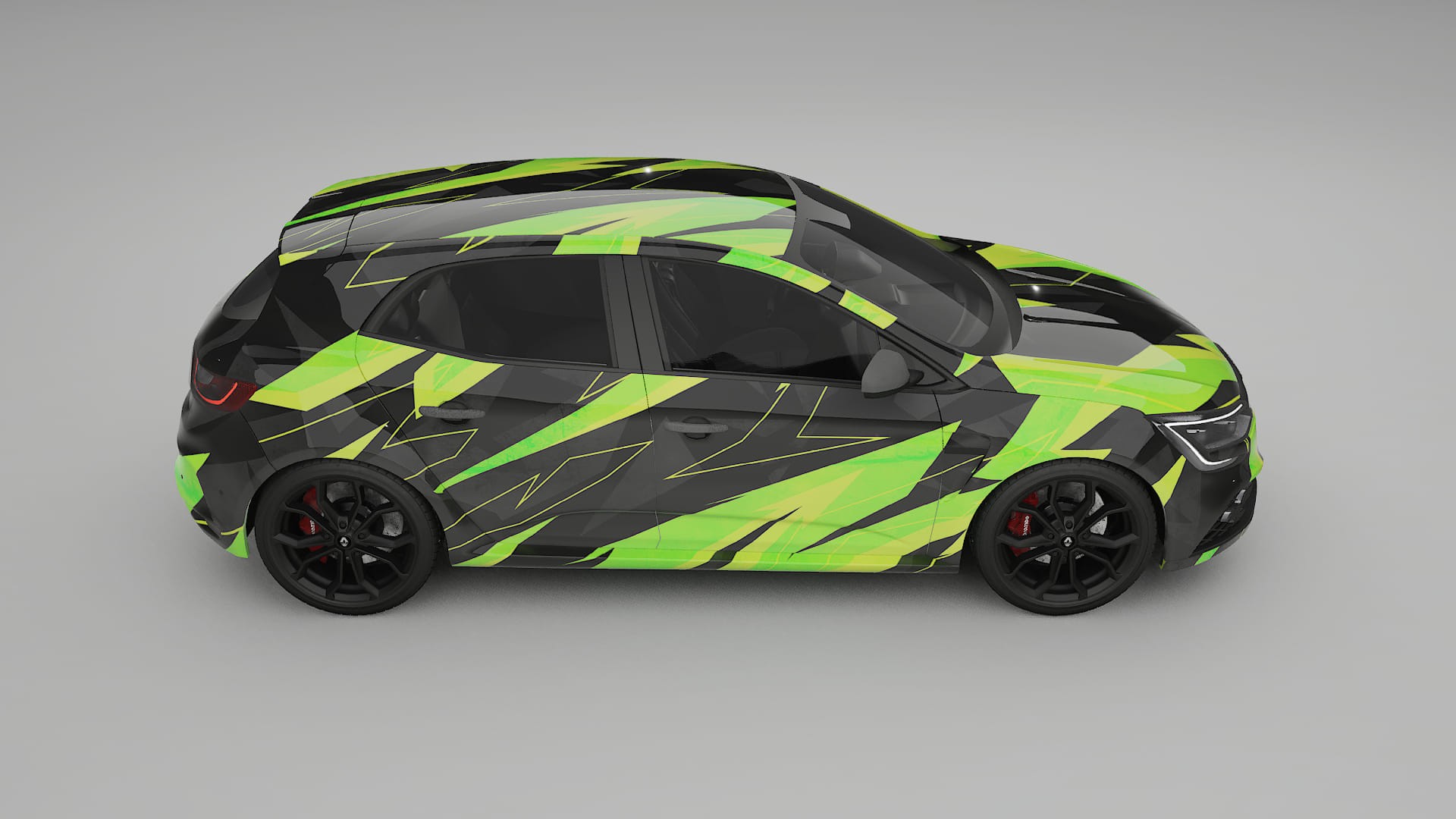Renault Megane RS IV NINJA TURTLES – Designový Wrap PPF Fólie na auto - tisknutelný polyuretan