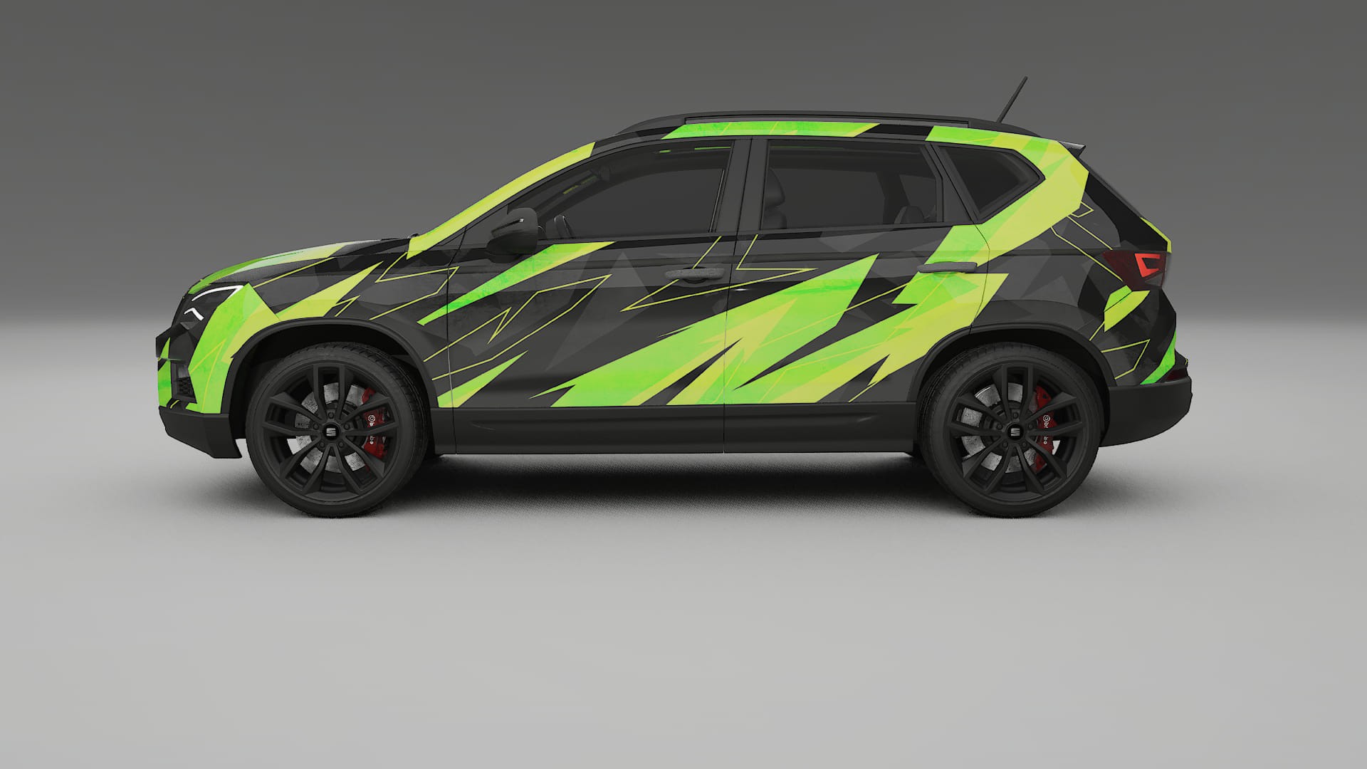 Seat Ateca KH7 NINJA TURTLES – Designový Wrap PPF Fólie na auto - tisknutelný polyuretan