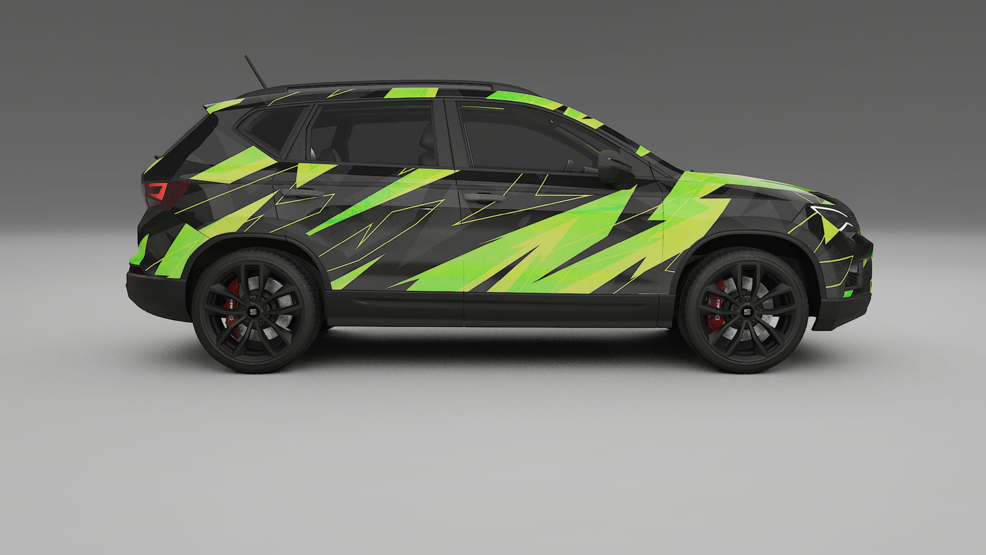 Seat Ateca KH7 NINJA TURTLES – Designový Wrap PPF Fólie na auto - tisknutelný polyuretan