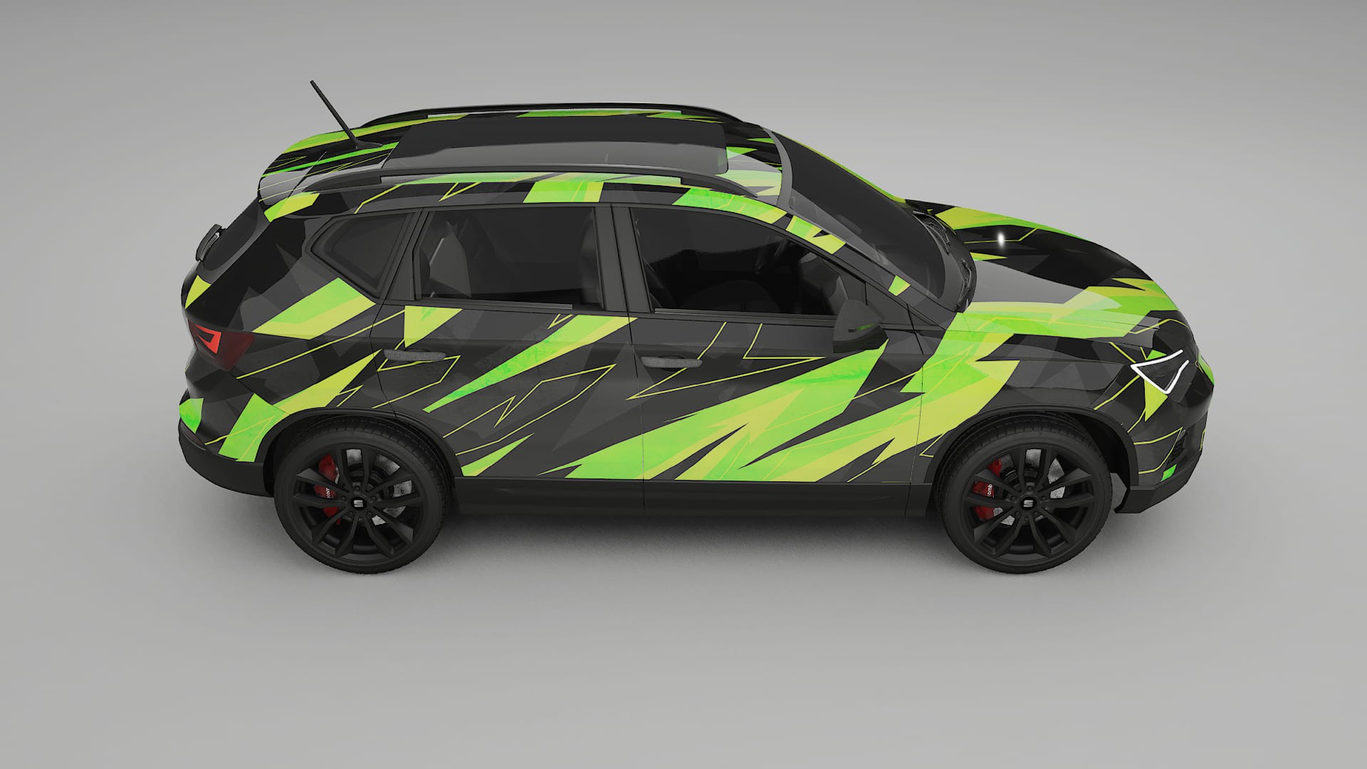 Seat Ateca KH7 NINJA TURTLES – Designový Wrap PPF Fólie na auto - tisknutelný polyuretan