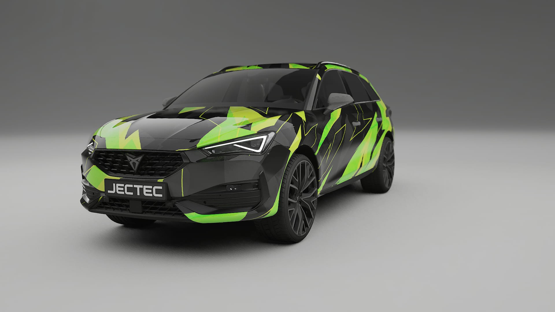 Seat Leon Cupra KL NINJA TURTLES – Designový Wrap PPF Fólie na auto - tisknutelný polyuretan