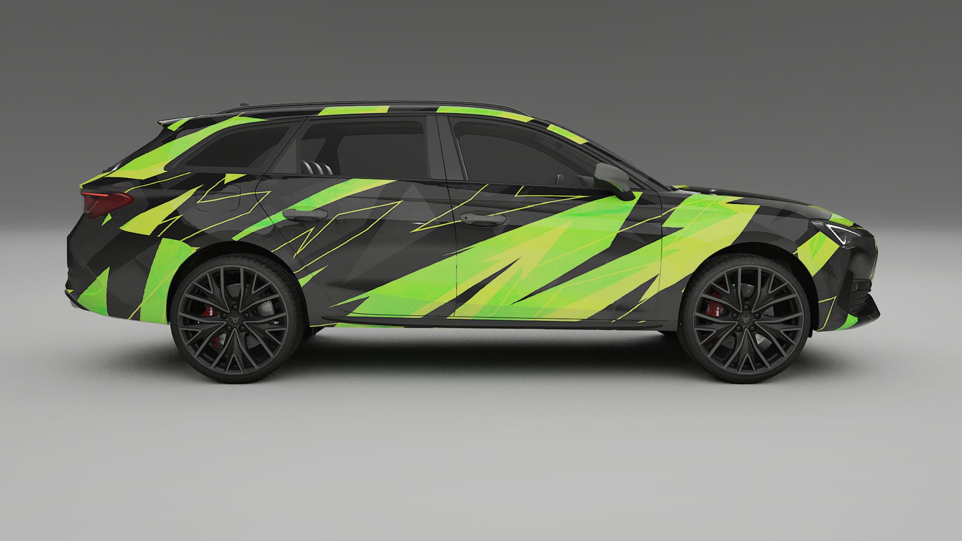 Seat Leon Cupra KL NINJA TURTLES – Designový Wrap PPF Fólie na auto - tisknutelný polyuretan