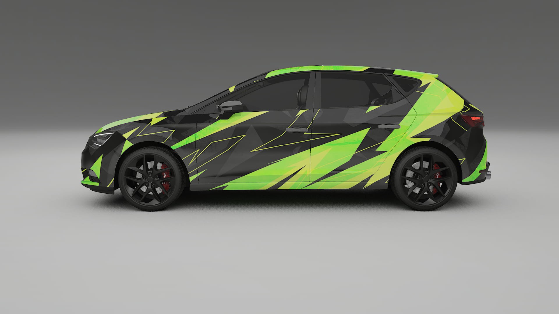 Seat Leon FR 5F NINJA TURTLES – Designový Wrap PPF Fólie na auto - tisknutelný polyuretan