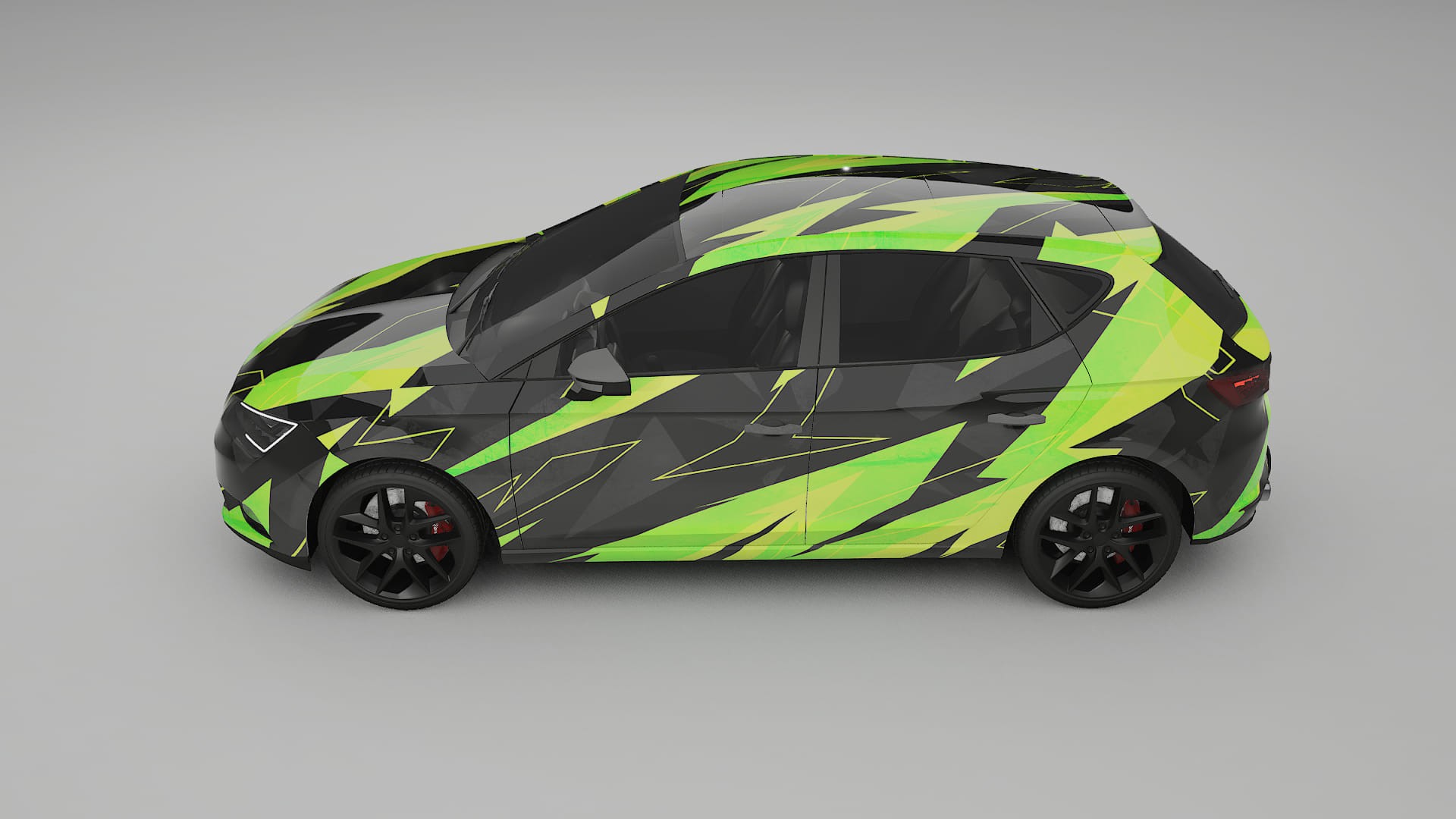 Seat Leon FR 5F NINJA TURTLES – Designový Wrap PPF Fólie na auto - tisknutelný polyuretan