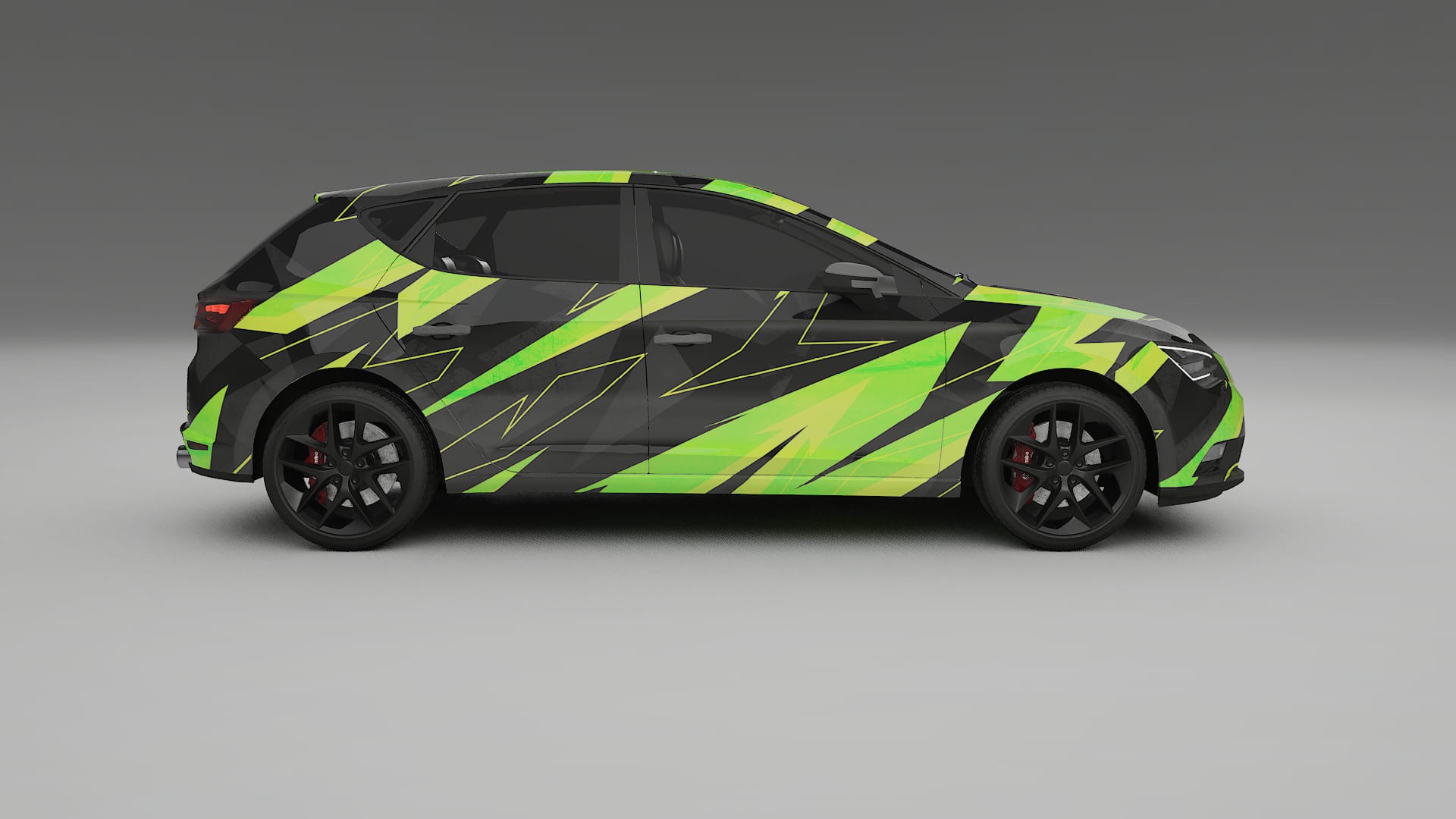 Seat Leon FR 5F NINJA TURTLES – Designový Wrap PPF Fólie na auto - tisknutelný polyuretan