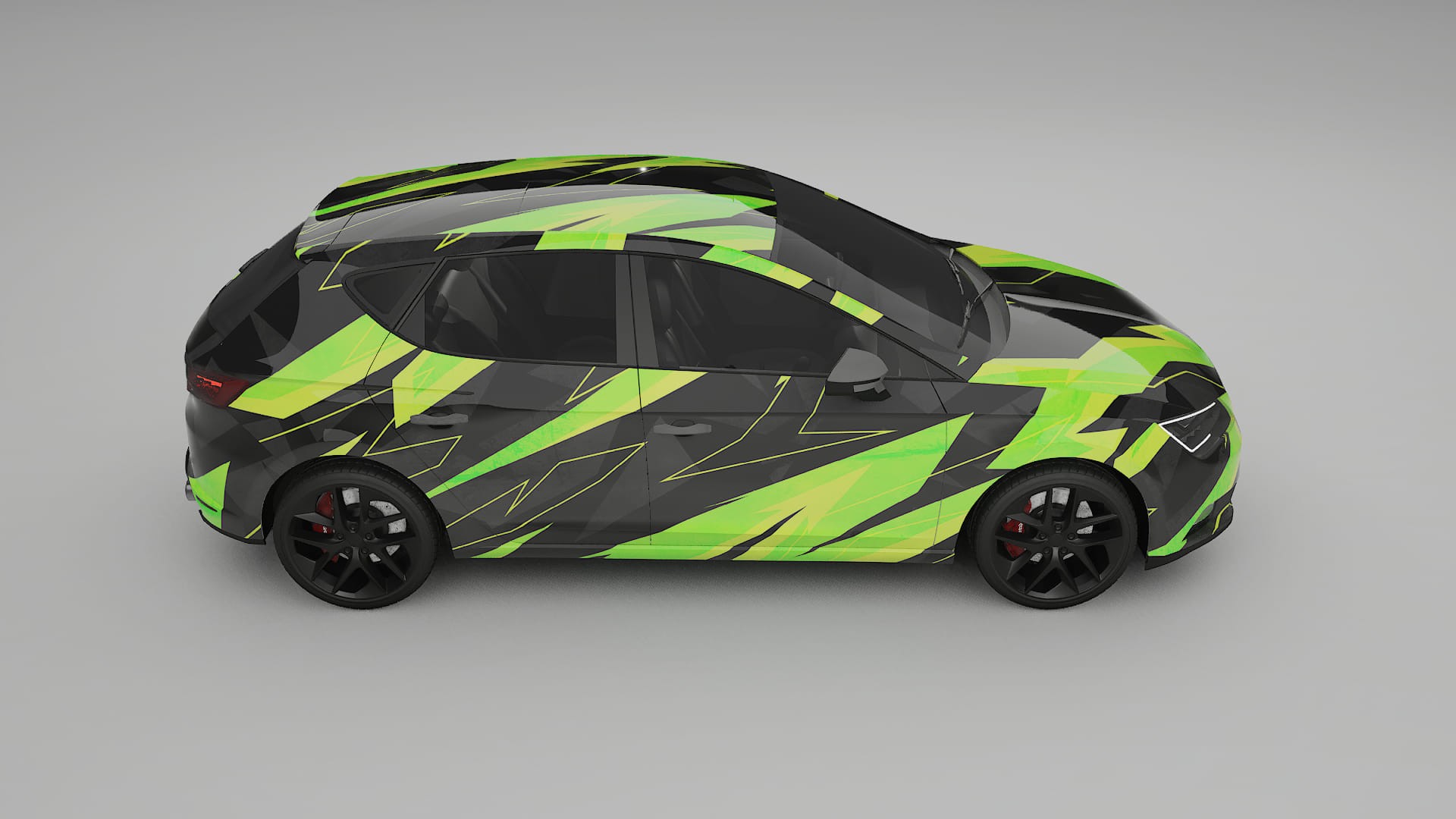Seat Leon FR 5F NINJA TURTLES – Designový Wrap PPF Fólie na auto - tisknutelný polyuretan