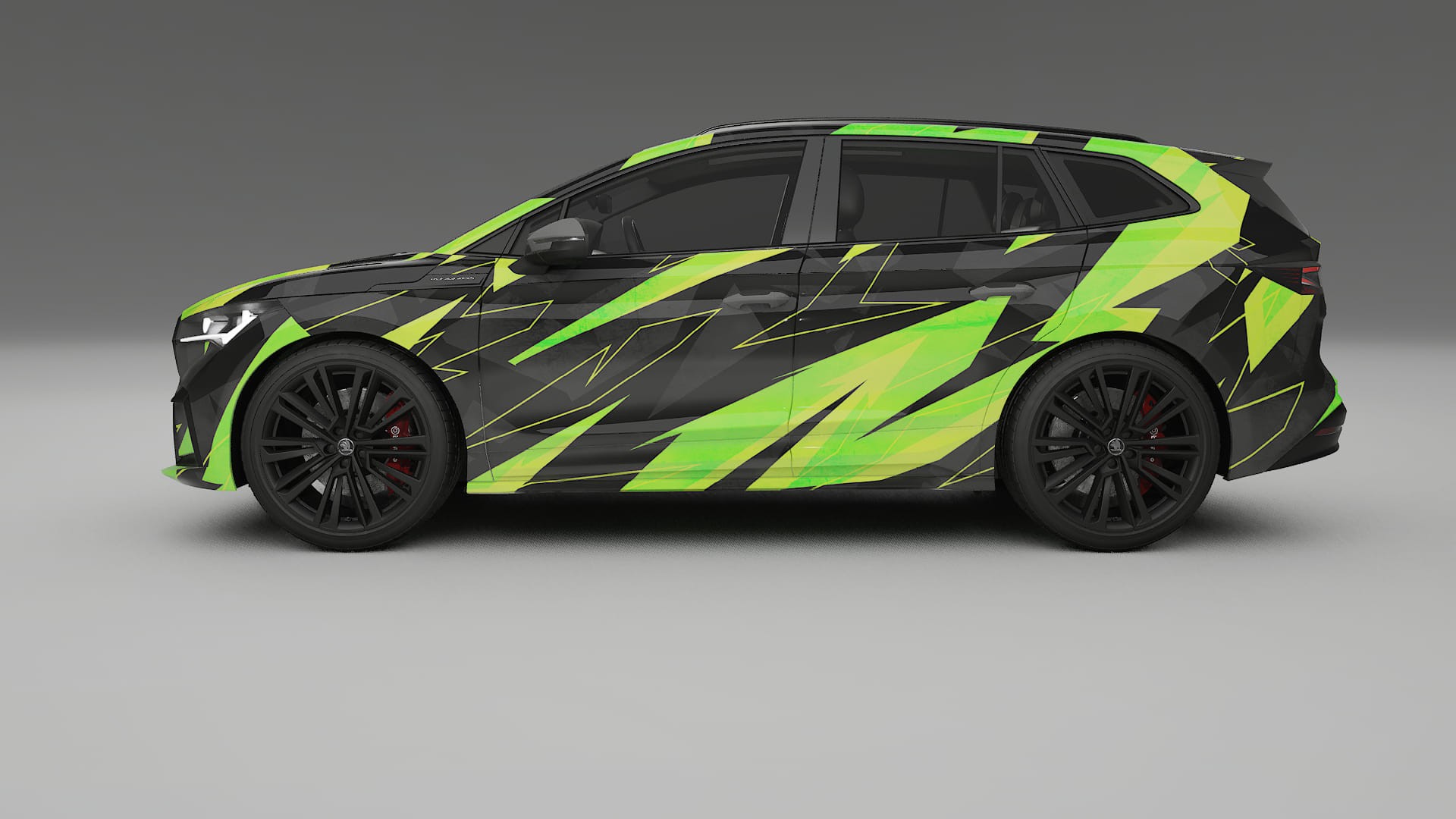 Škoda Enyaq MEB NINJA TURTLES – Designový Wrap PPF Fólie na auto - tisknutelný polyuretan