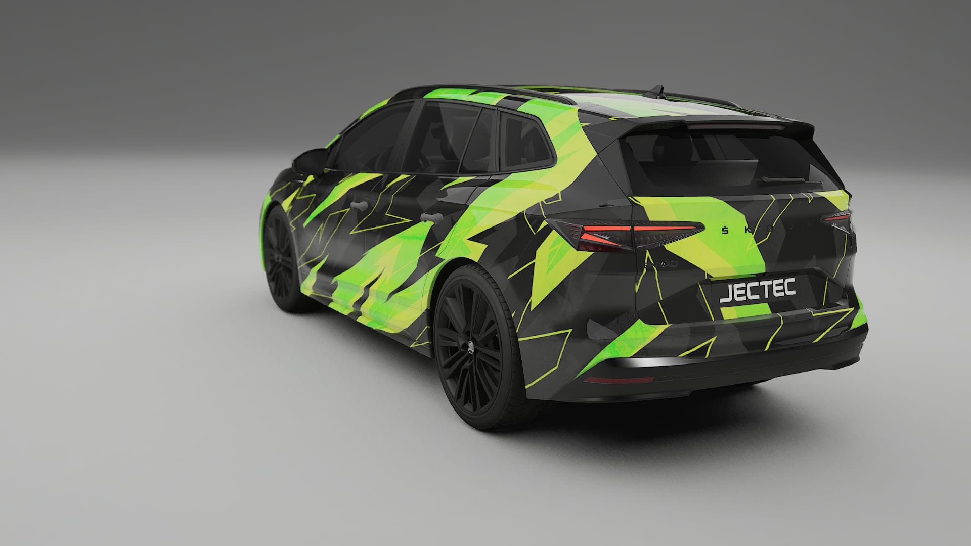 Škoda Enyaq MEB NINJA TURTLES – Designový Wrap PPF Fólie na auto - tisknutelný polyuretan