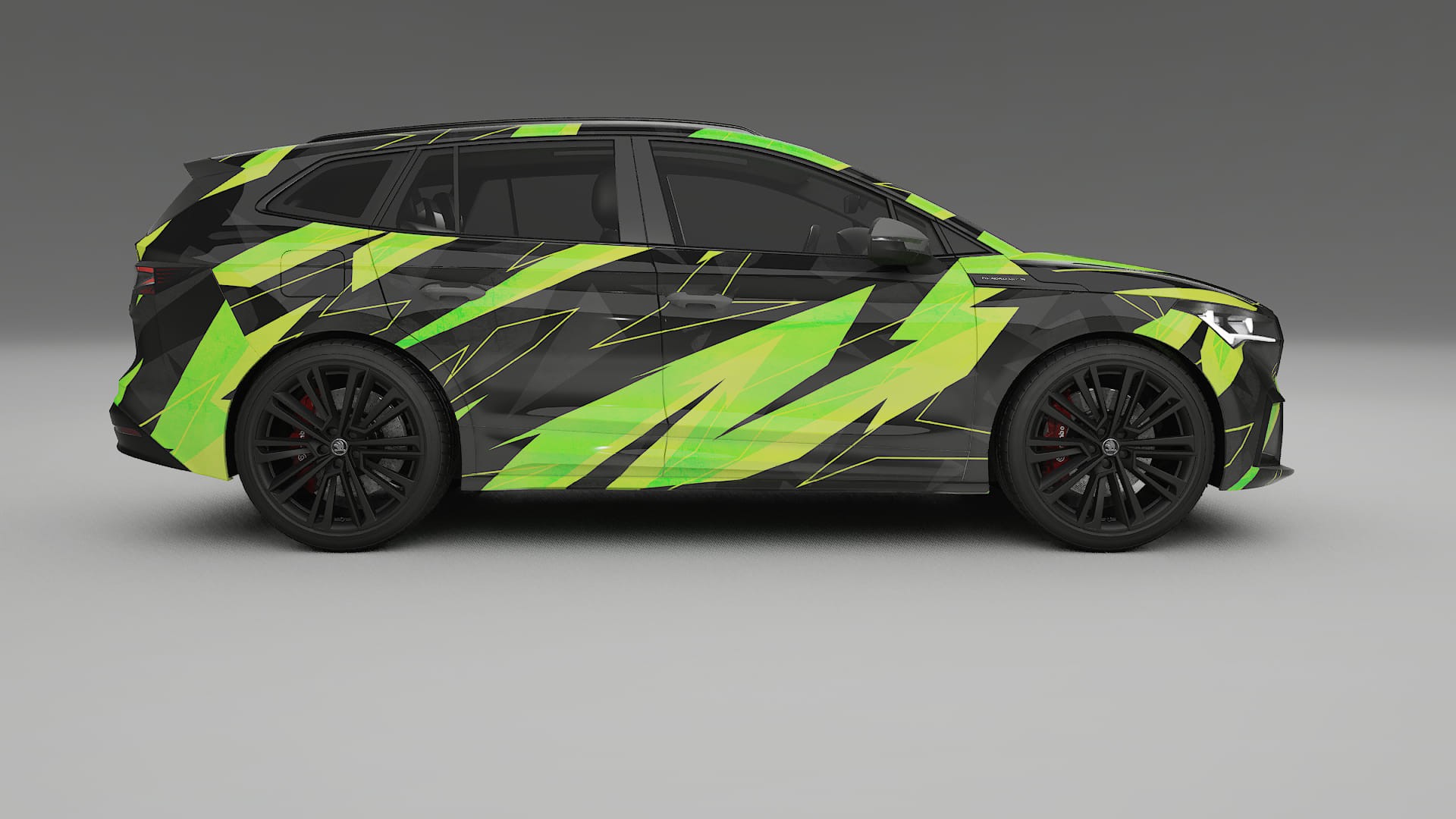 Škoda Enyaq MEB NINJA TURTLES – Designový Wrap PPF Fólie na auto - tisknutelný polyuretan